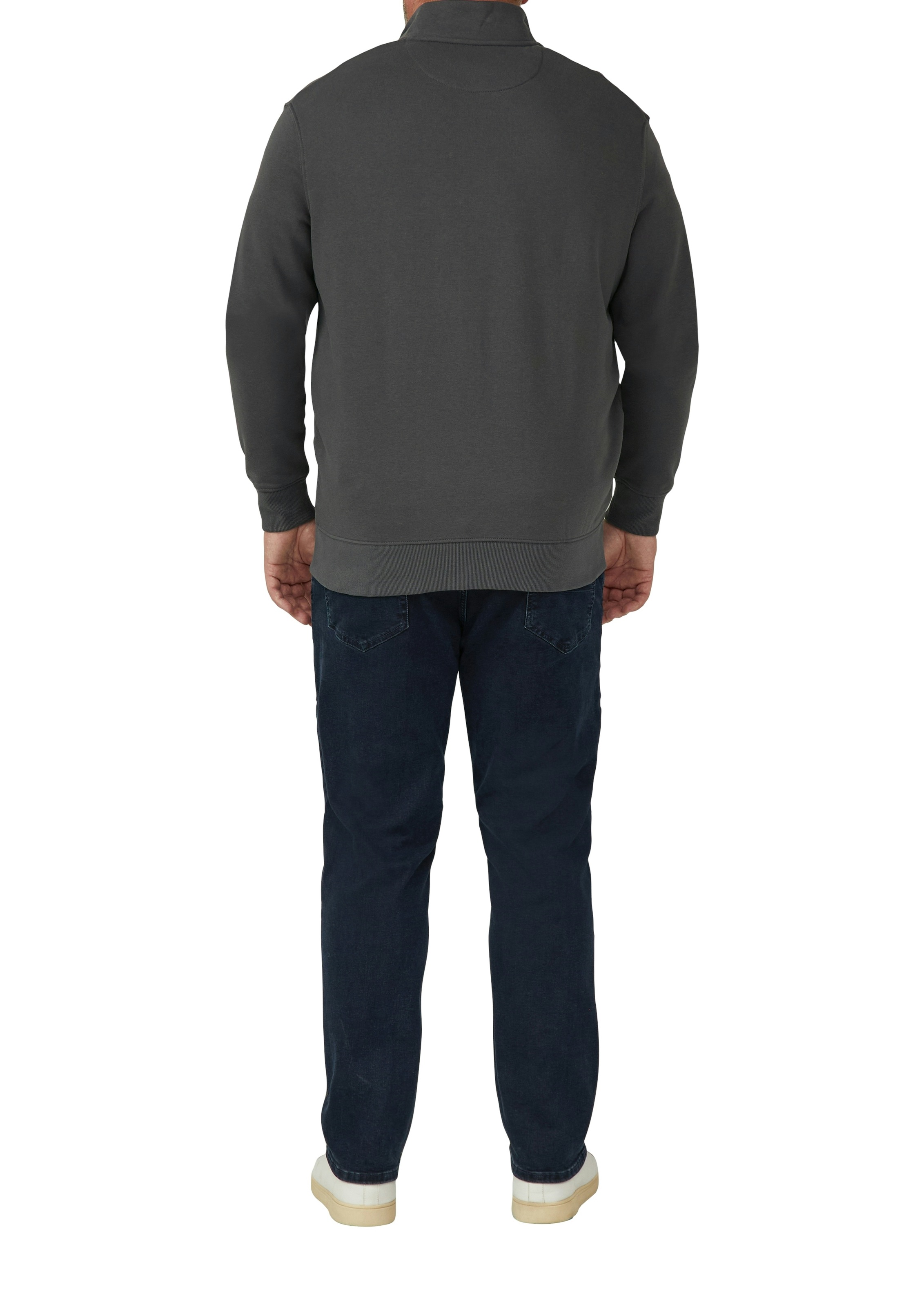 s.Oliver Men Big Sizes Veste sweat avec fermeture éclair et col montant