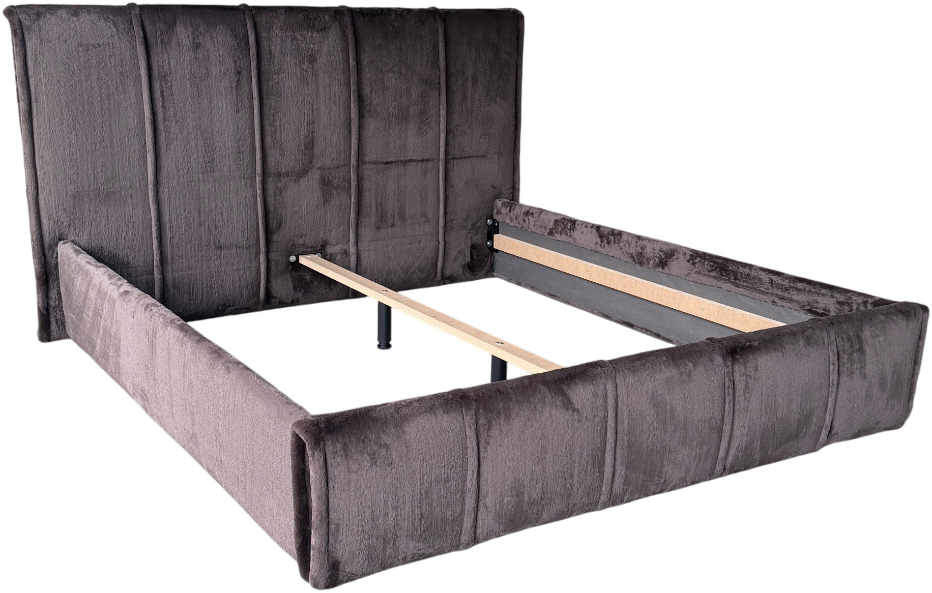 GOODproduct Polsterbett »EVELLINA in der Grösse 180x200 cm, mit Fellimitat bezogen« wahlweise mit Lattenrost und King-Matratze (28cm)