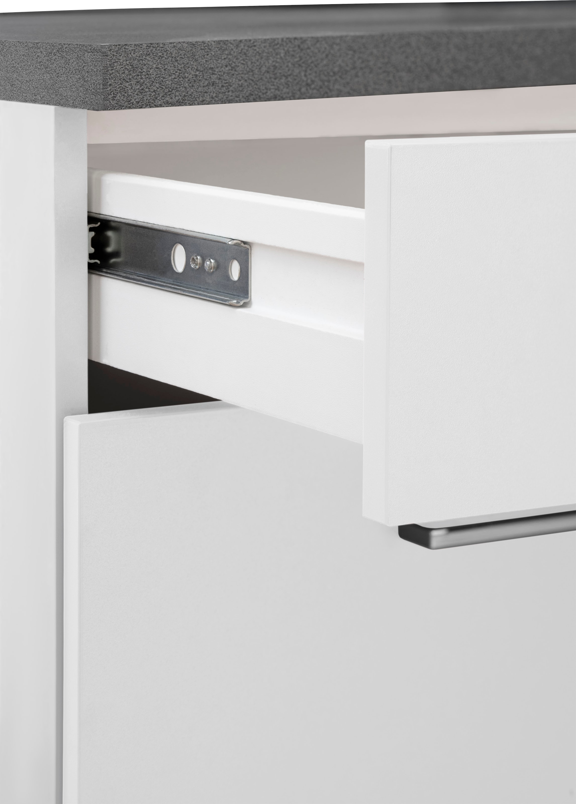 KOCHSTATION Kitchenette »KS-Paris – Küchen mit einzigartigen Fotomotiven auf den Fronten« largeur d'installation 220/220 cm, au choix avec appareils électriques, avec impression motif