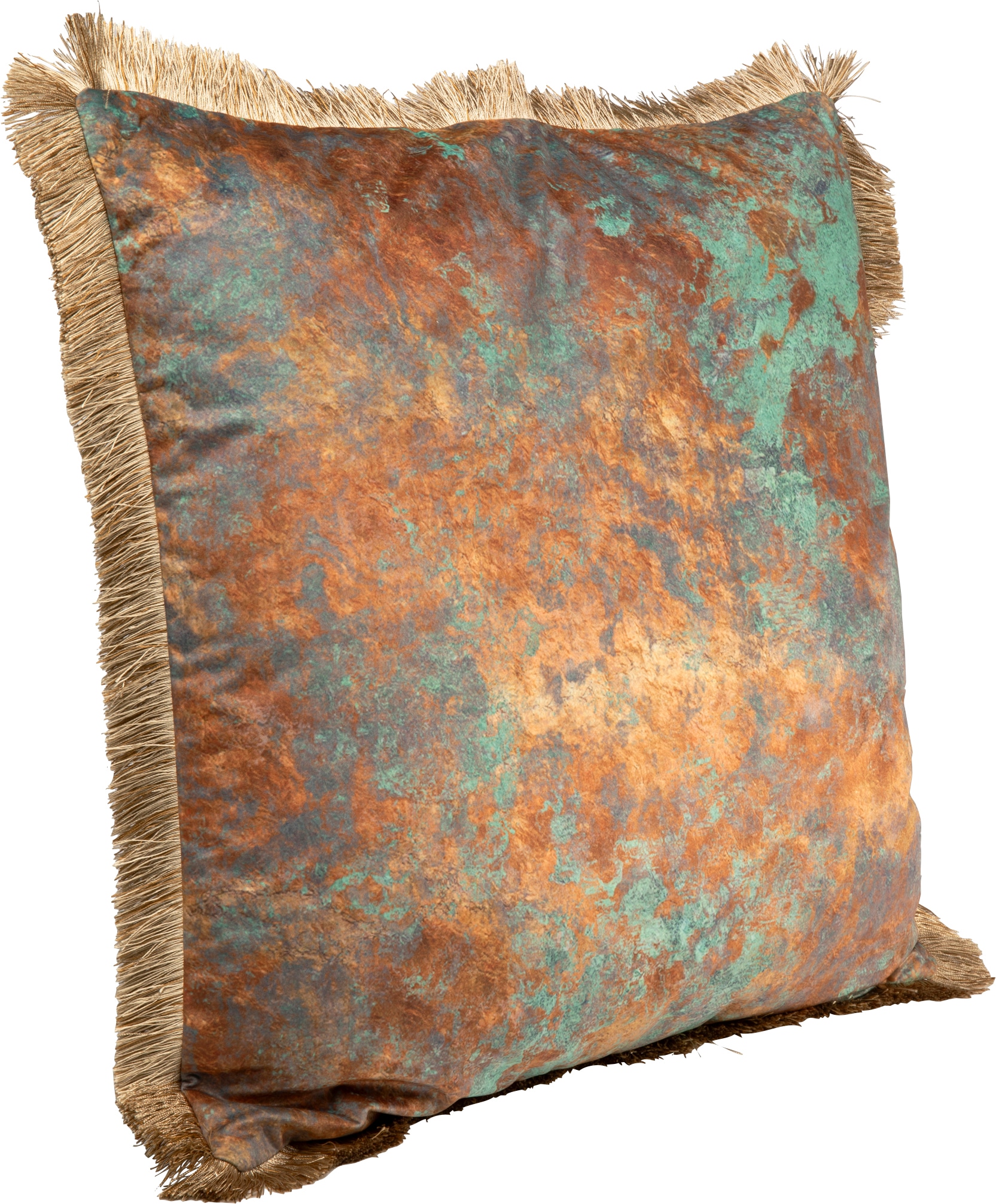 Kare Design Coussin décoratif »Antique Fringe, Kissenhülle mit Füllung, 55x55 cm« stützt Kopf und Nacken angenehm und sorgt für erholsamen Schlaf