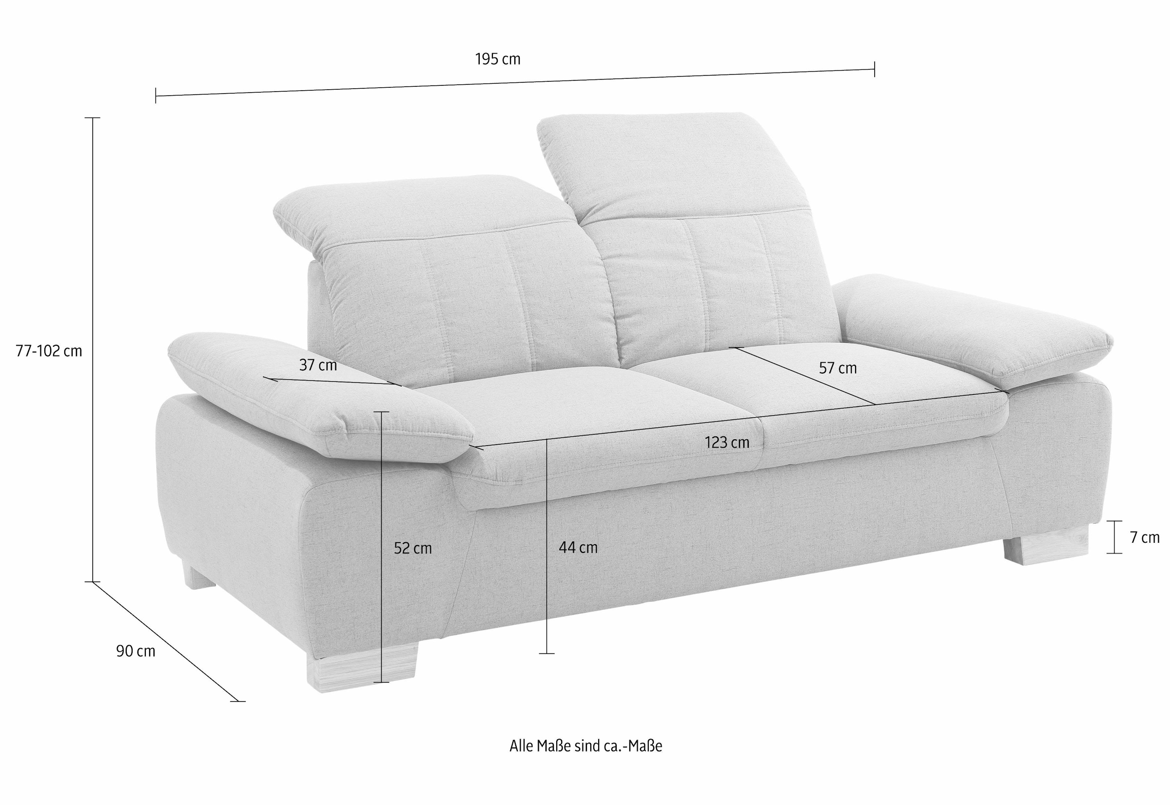 Home affaire 2-Sitzer »Bergamo Multifunktions-Sofa, bequem und komfortabel« mit Armlehn-und Rückenfunktion, Federkern