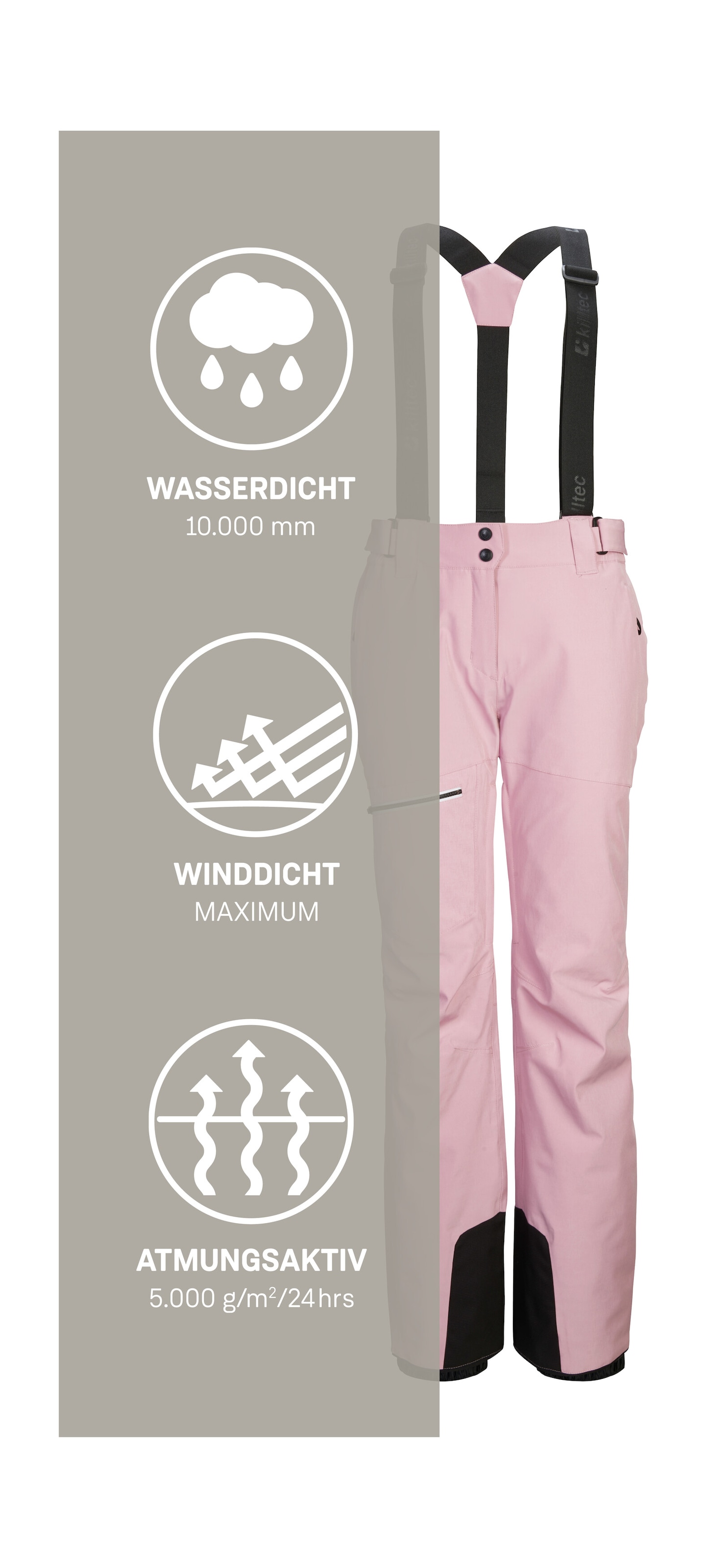 Killtec Pantalon de ski »KSW 60 WMN SKI PNTS«  pantalon de ski avec stretch 4 directions, imperméable, respirant, protection des bords