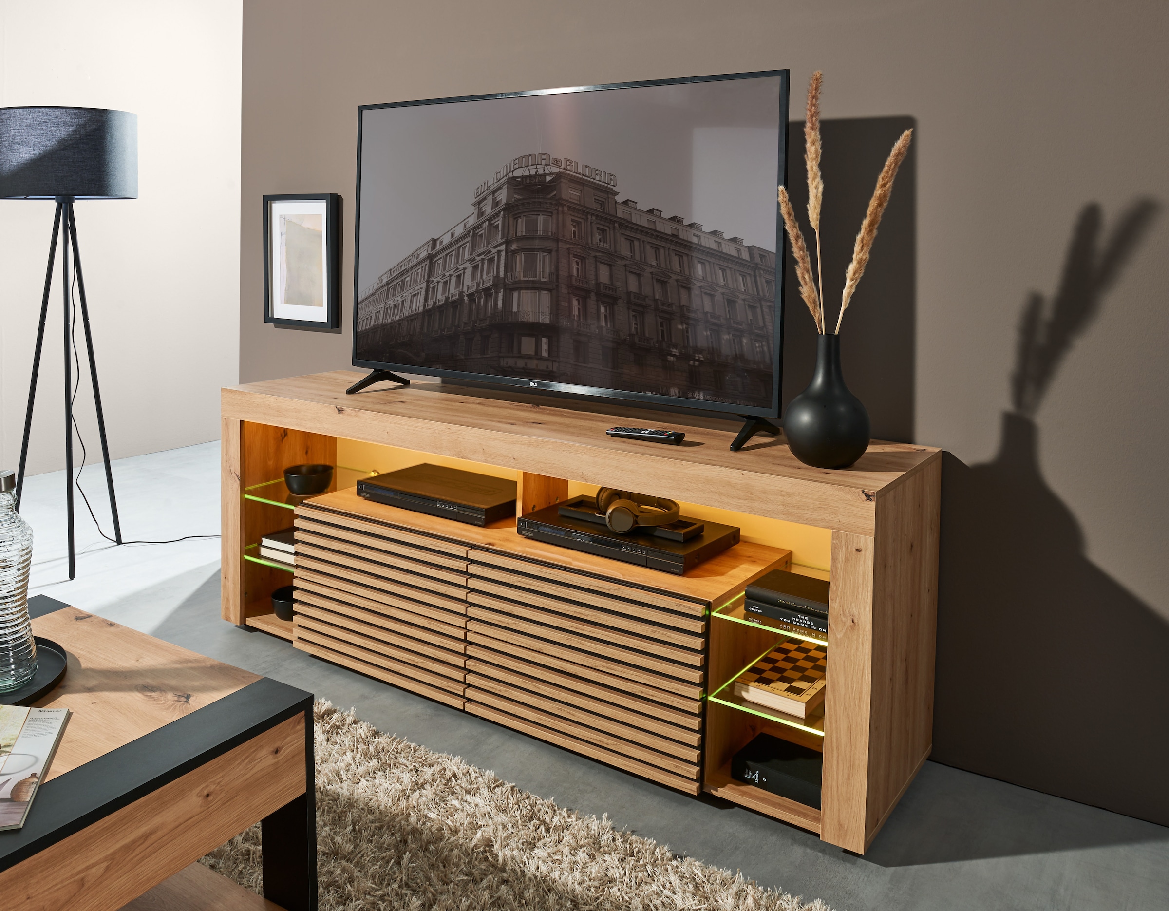 Stolkom Meuble TV »Goal TV Lowboard, B/H/T 179x67x 44 cm« 1 cuis tlg. %RESET$