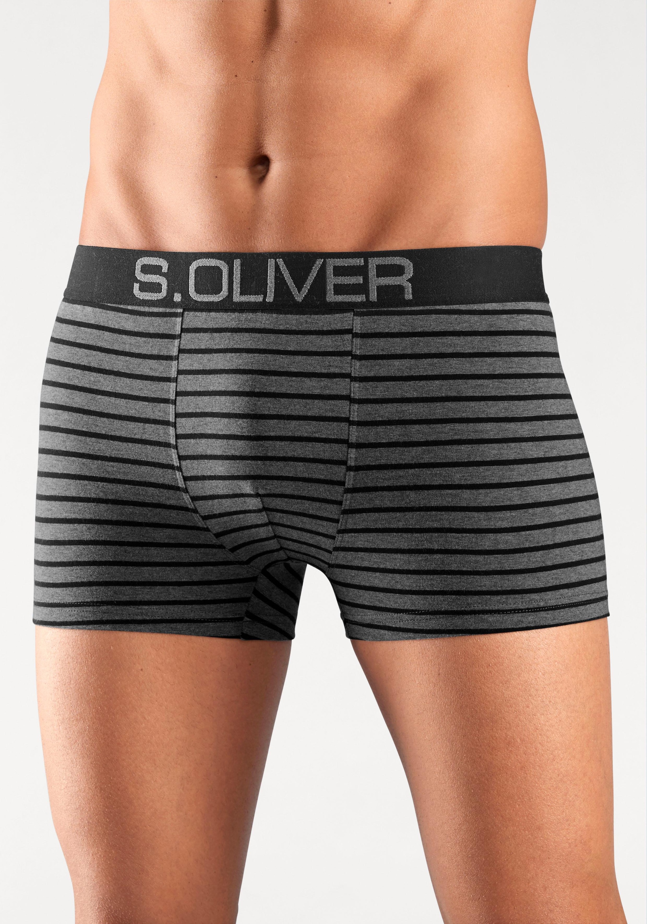 s.Oliver Boxer »Boxershorts für Herren« Packung, 4 Stk. tlg., mit kontrastfarbenem Webbund