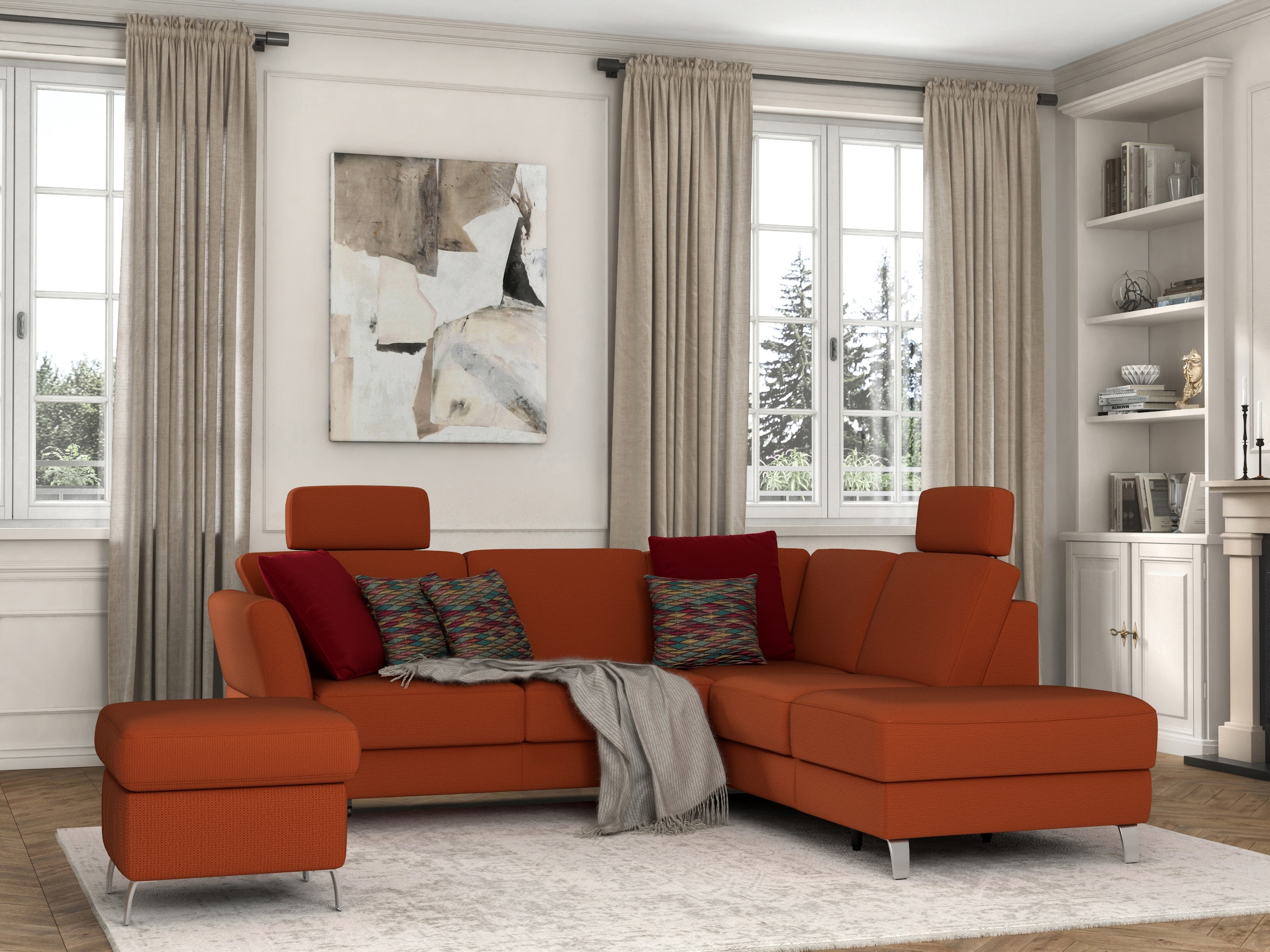 sit&more Tabouret de rangement »Visby« auch erhältlich in dem mit Wasser zu reinigendem "Soft clean" Bezug