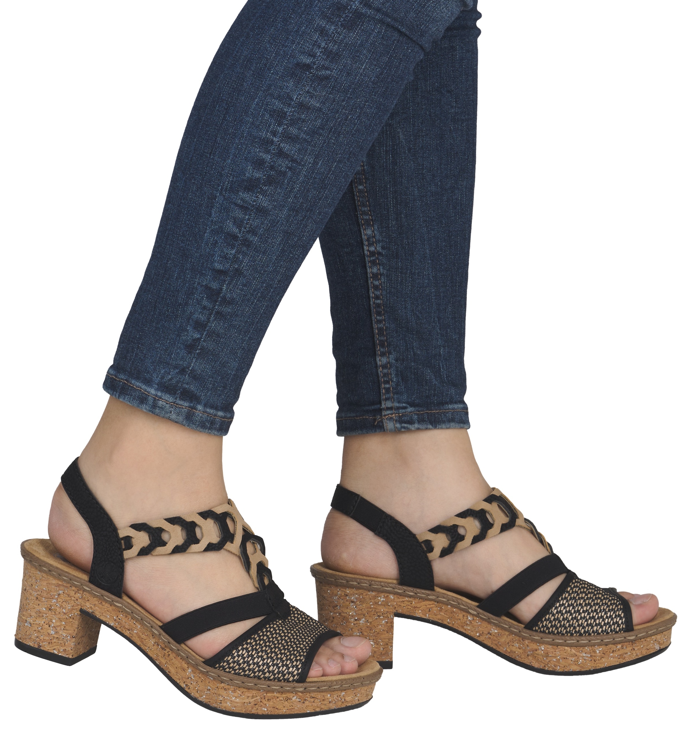 Rieker Sandales  , Sommerschuh, Sandale, Plateauabsatz, in elegantem Look