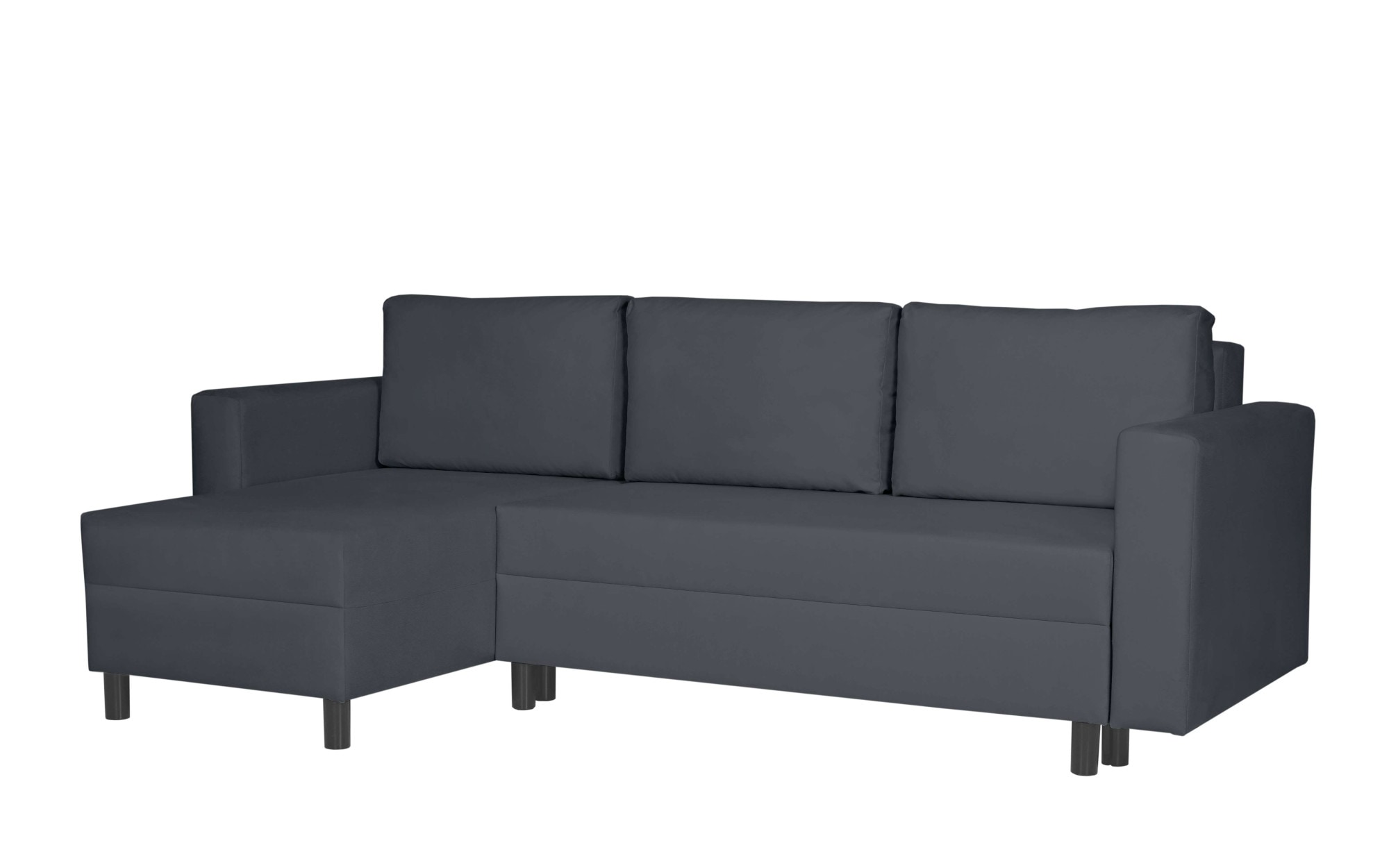Home affaire Ecksofa »GLENOE Schlafsofa mit Bettkasten, Recamiere beidseitig montierbar« L-Form, Masse B/T/H: 230/135/84,5 cm, Velvet & Struktur weich