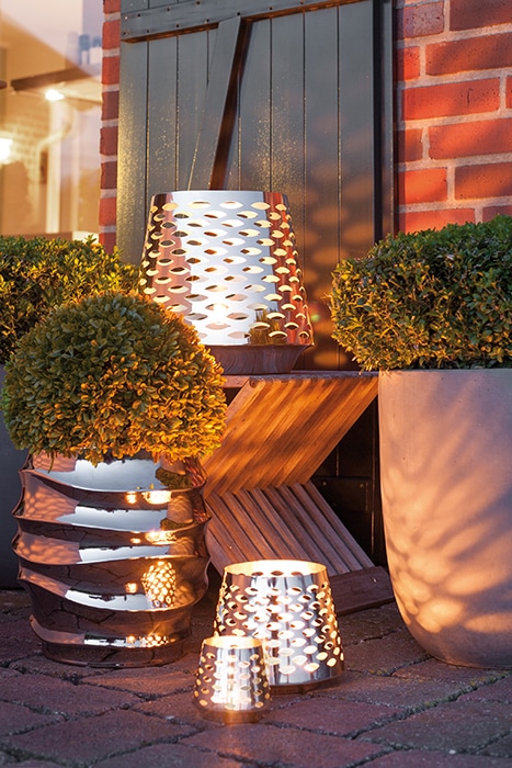 Fink Photophore »LUMA, Weihnachtsdeko« avec ouvertures en forme d'amande