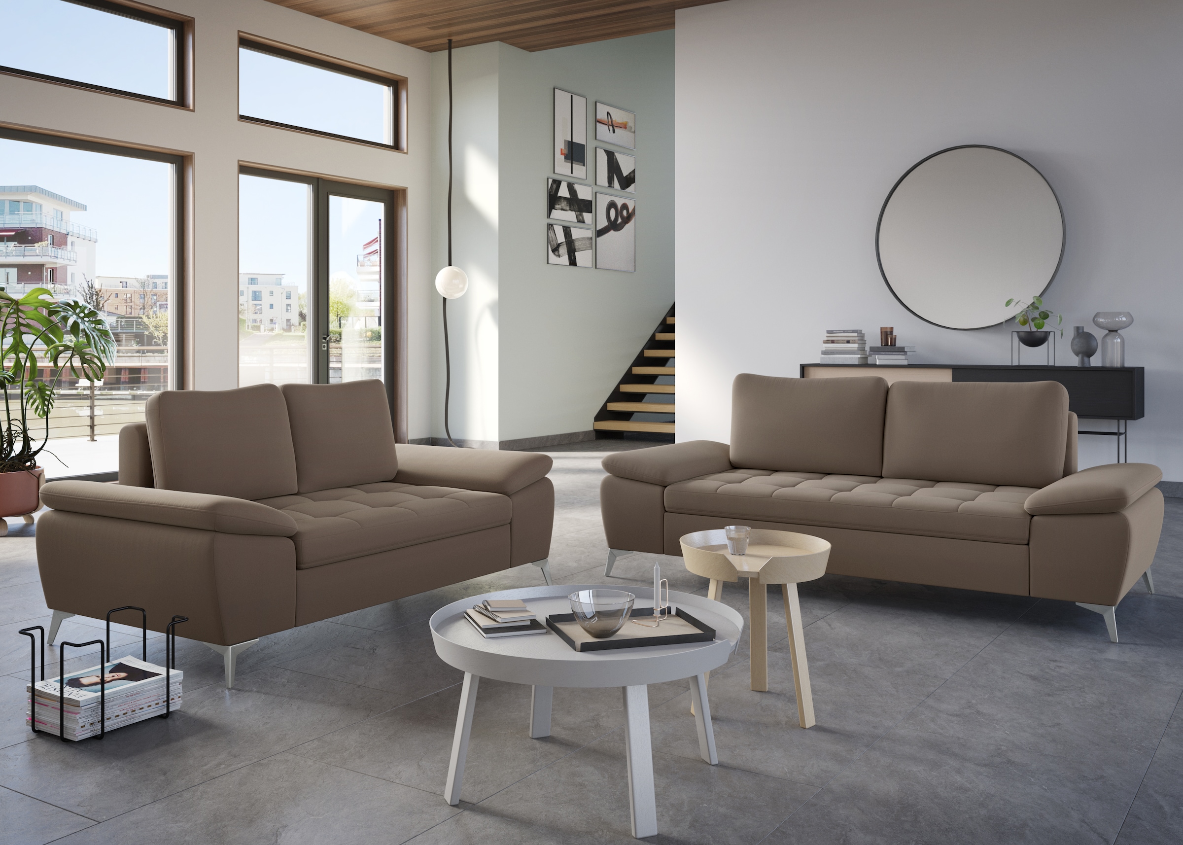 sit&more 2-Sitzer »Latigo« mit hochwertigen Metallfüssen