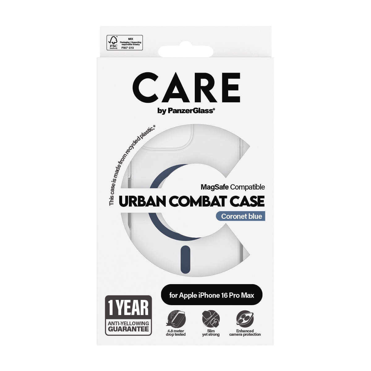 CARE by PanzerGlass Handyhülle »Urban Combat Case für Apple iPhone 16 Pro Max« Backcover, Schutzhülle, Handyschutzhülle, Case, Schutzcase, stossfest