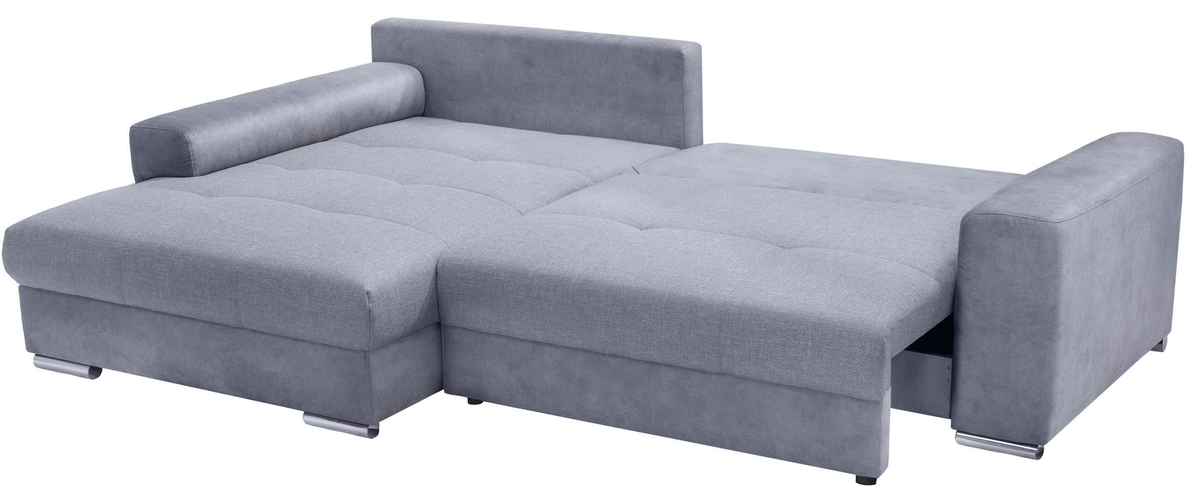 exxpo - sofa fashion Canapé d'angle »Larnaca, inkl. Bettfunktion und Bettkasten, bequem und komfortabel,« mit extrabreiten Rückenkissen und 2 Zierkissen