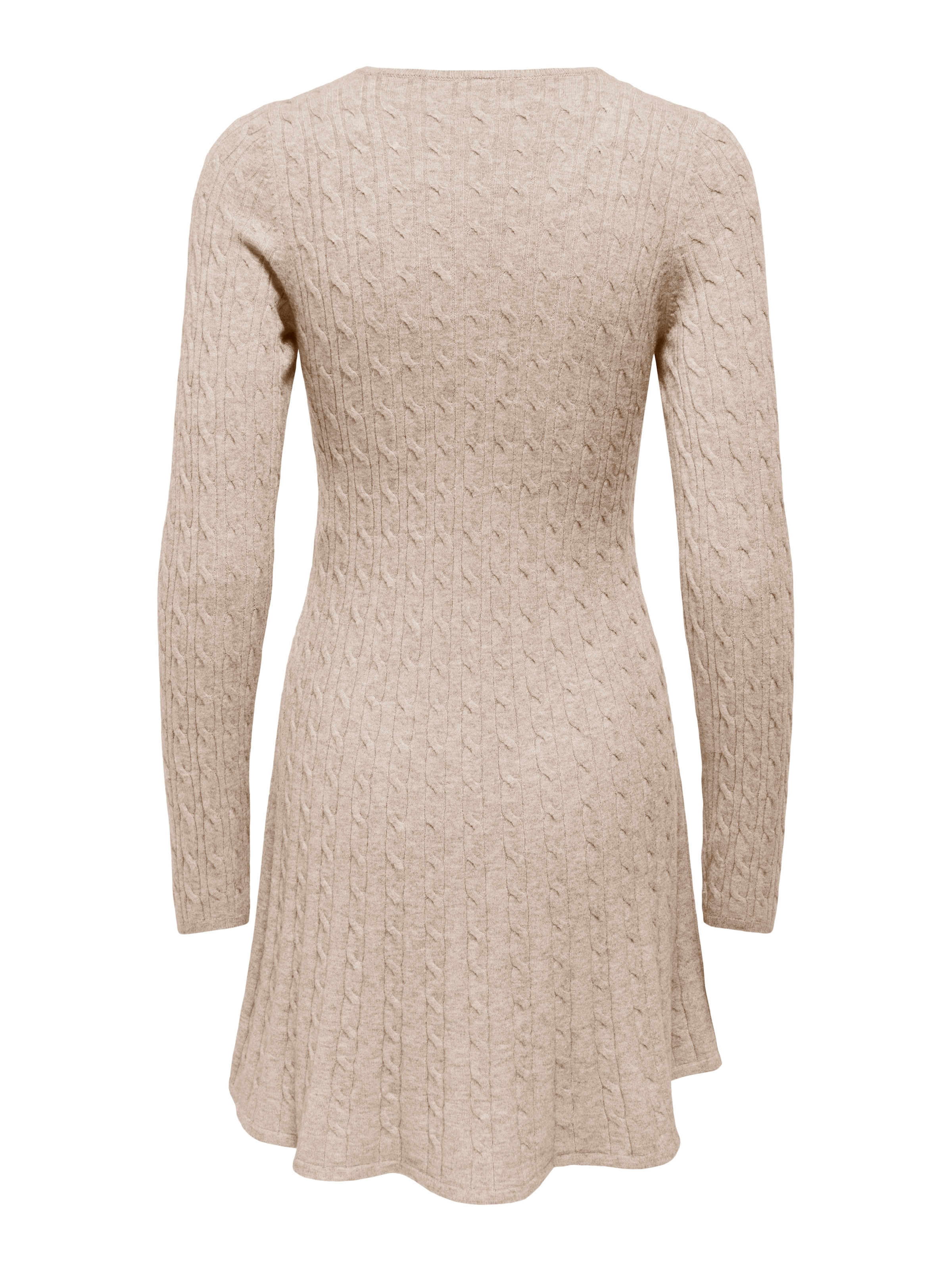 ONLY Robe en tricot »ONLIBI LS O-NECK CABLE DRESS CC KNT« mélange viscose, coupe régulière