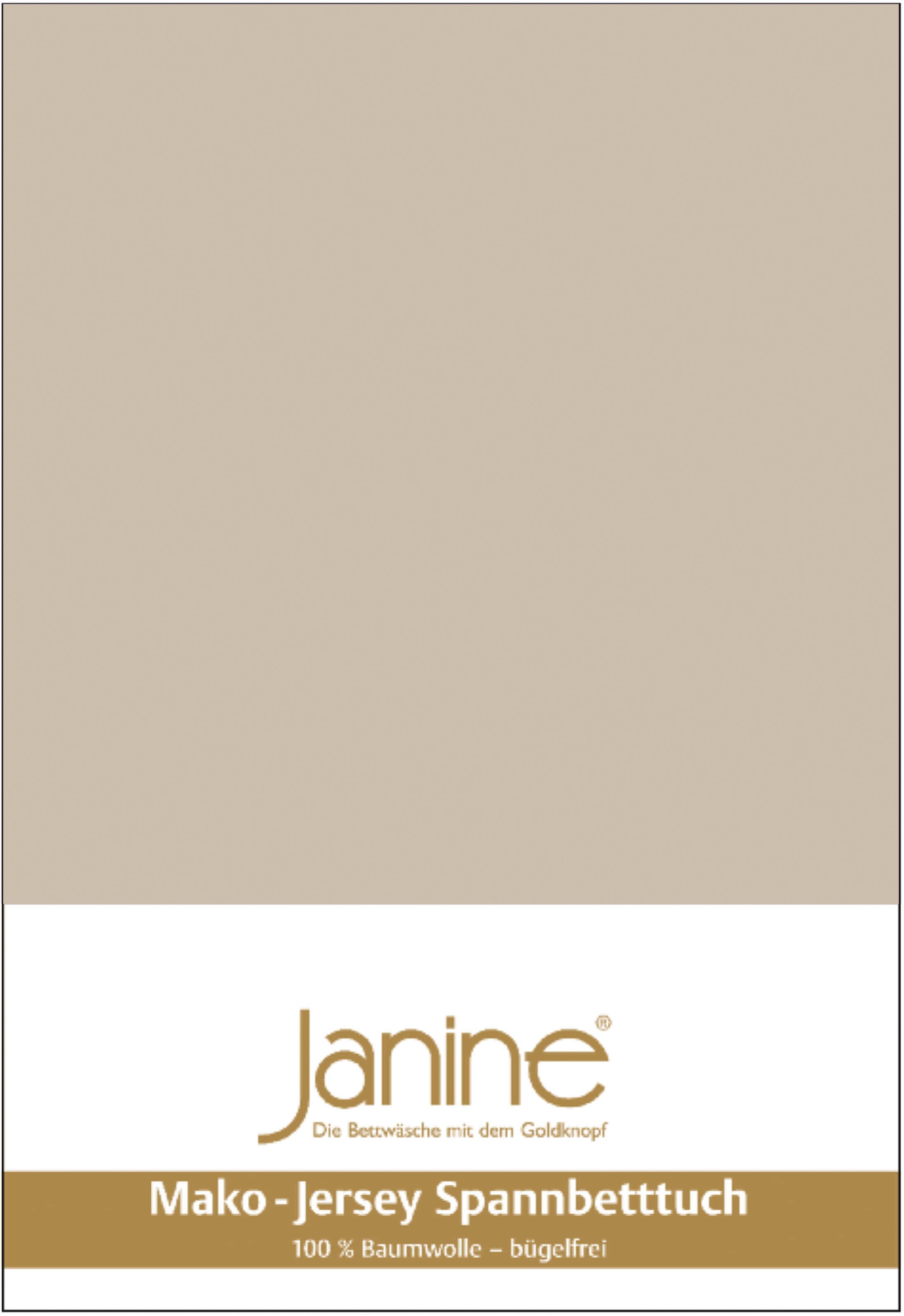 Janine Spannbettlaken »MAKO-FEINJERSEY 5007« aus 100% Baumwolle, für Matratzen bis 26 cm Höhe