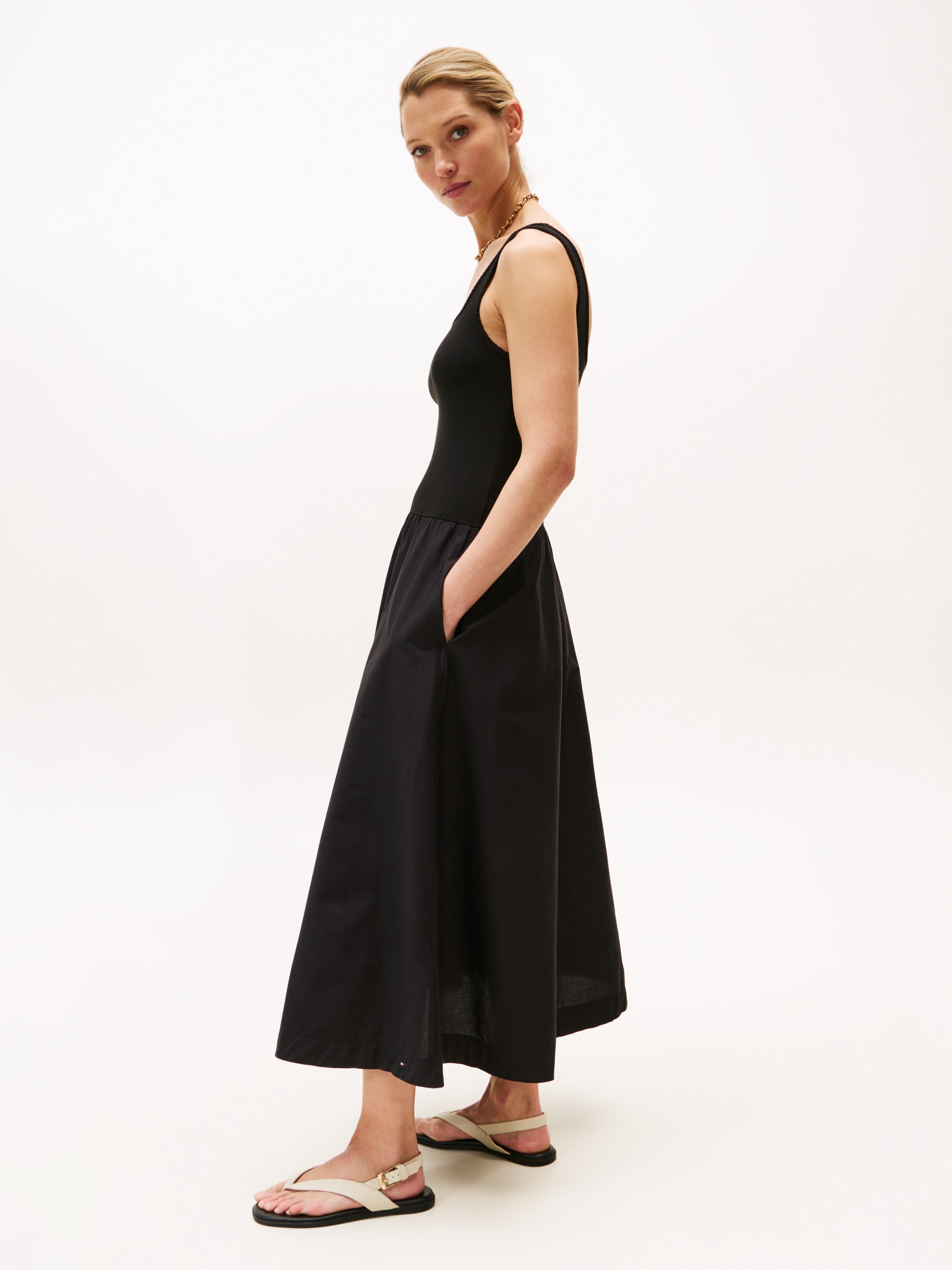 Tommy Hilfiger A-Linien-Kleid »5X2 RIB MIDI MIX F&F DRS«