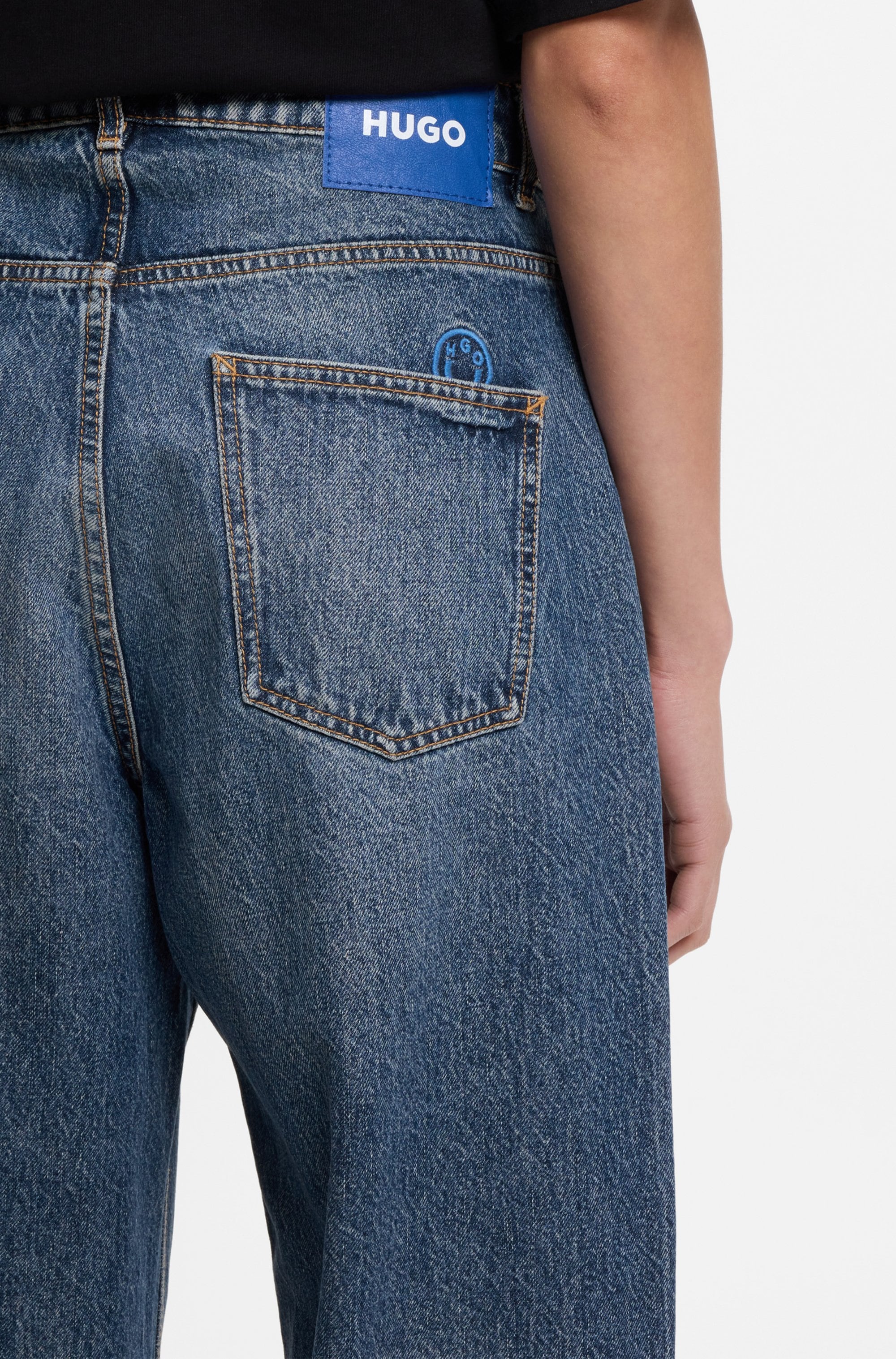 HUGO 5-Pocket-Jeans »Leni« im Loose Fit mit niedriger Bundhöhe