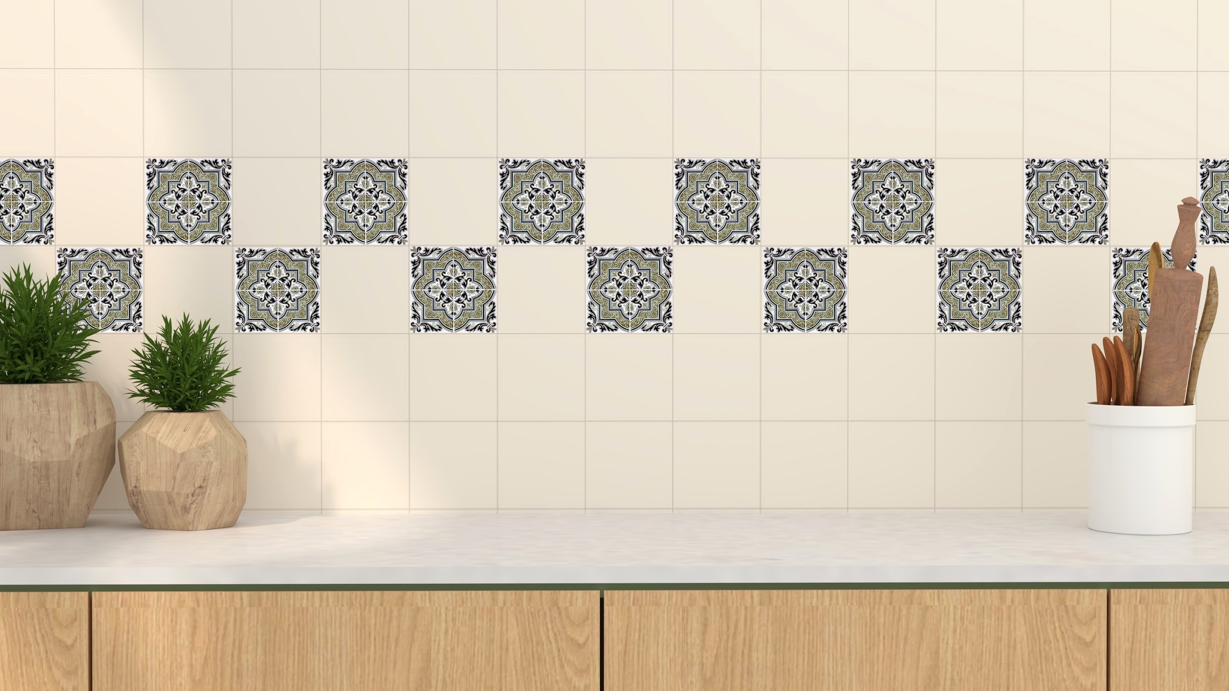 Home affaire Autocollants pour carrelage »Ornamente« Stickerfliesen, selbstklebend, Sticker, 12er Set