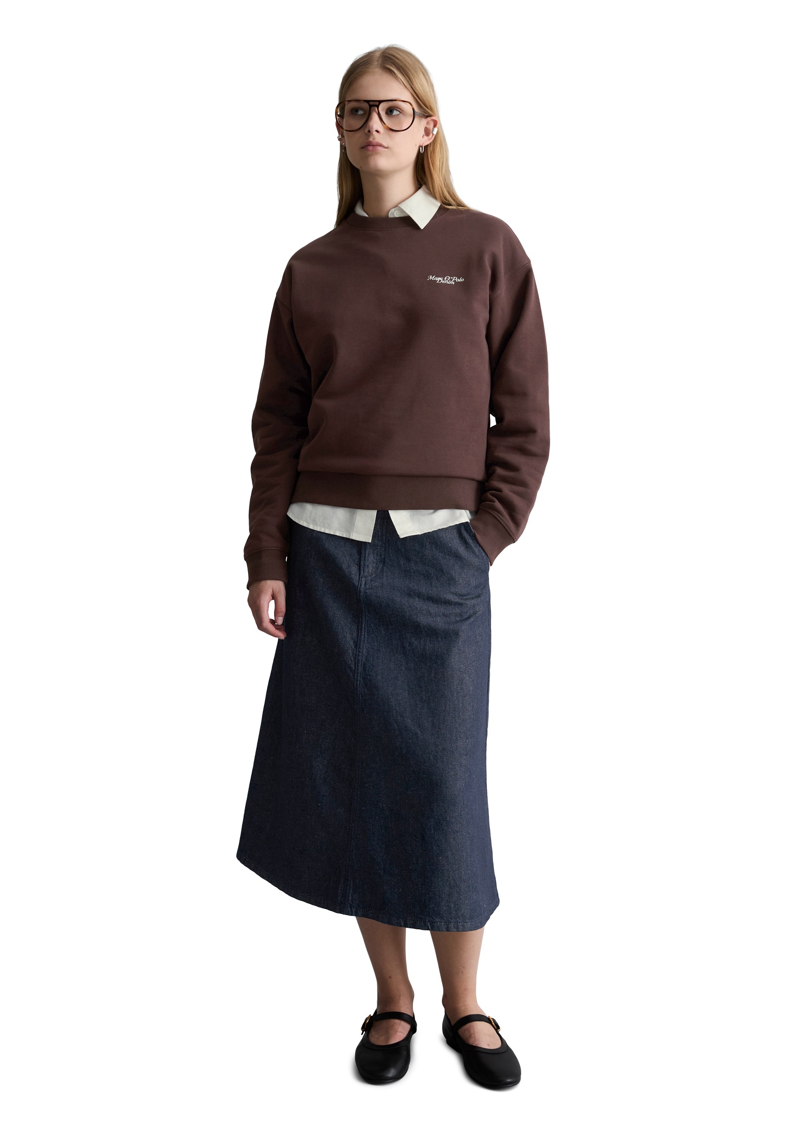 Marc O'Polo DENIM Sweat-shirt , oversize aus softem French Terry, Rückenprint
