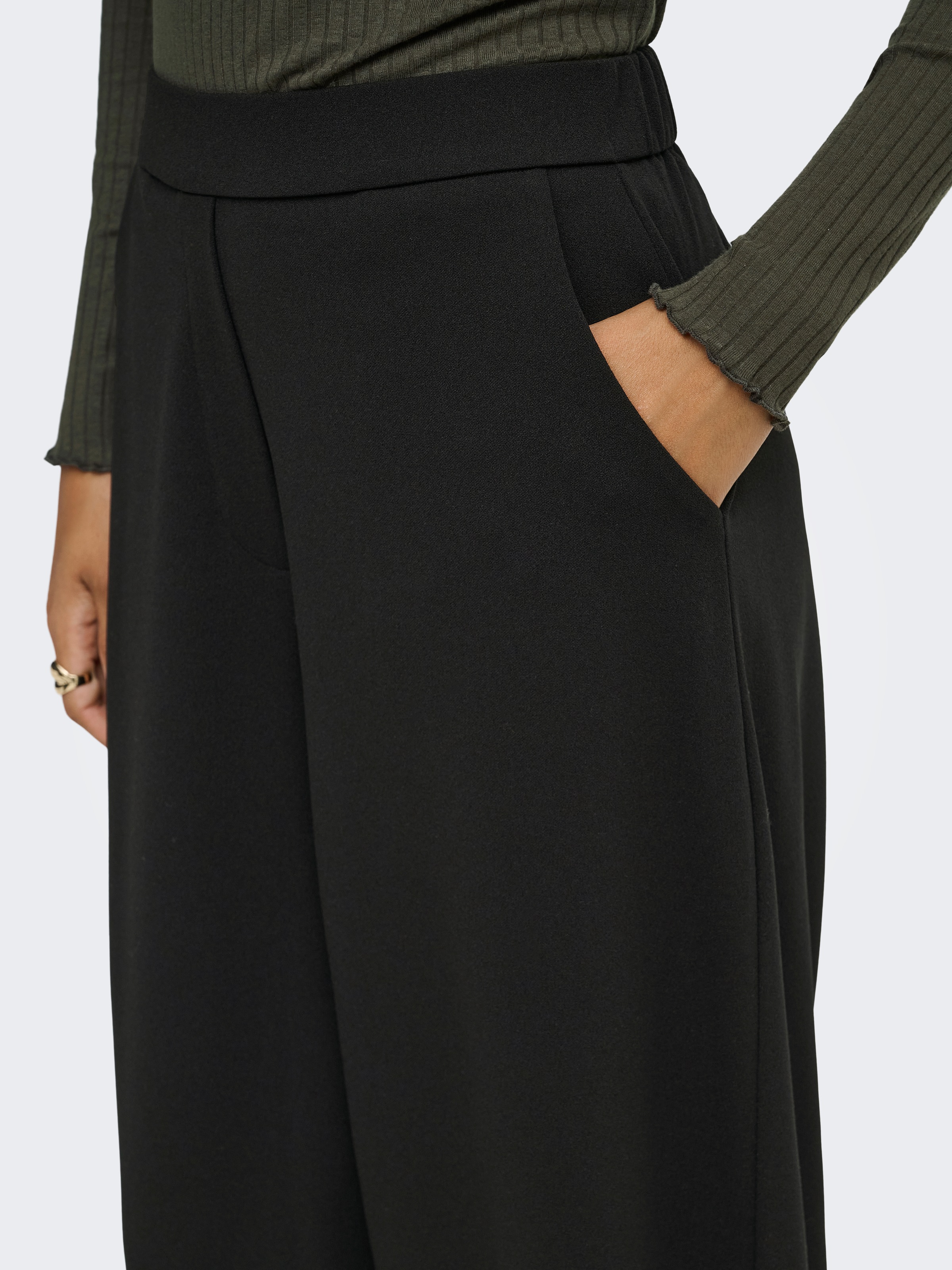JDY Pantalon en jersey »JDYGEGGO LIFE ONE BAR PANT JRS NOOS«  mélange de matières, coupe barrel