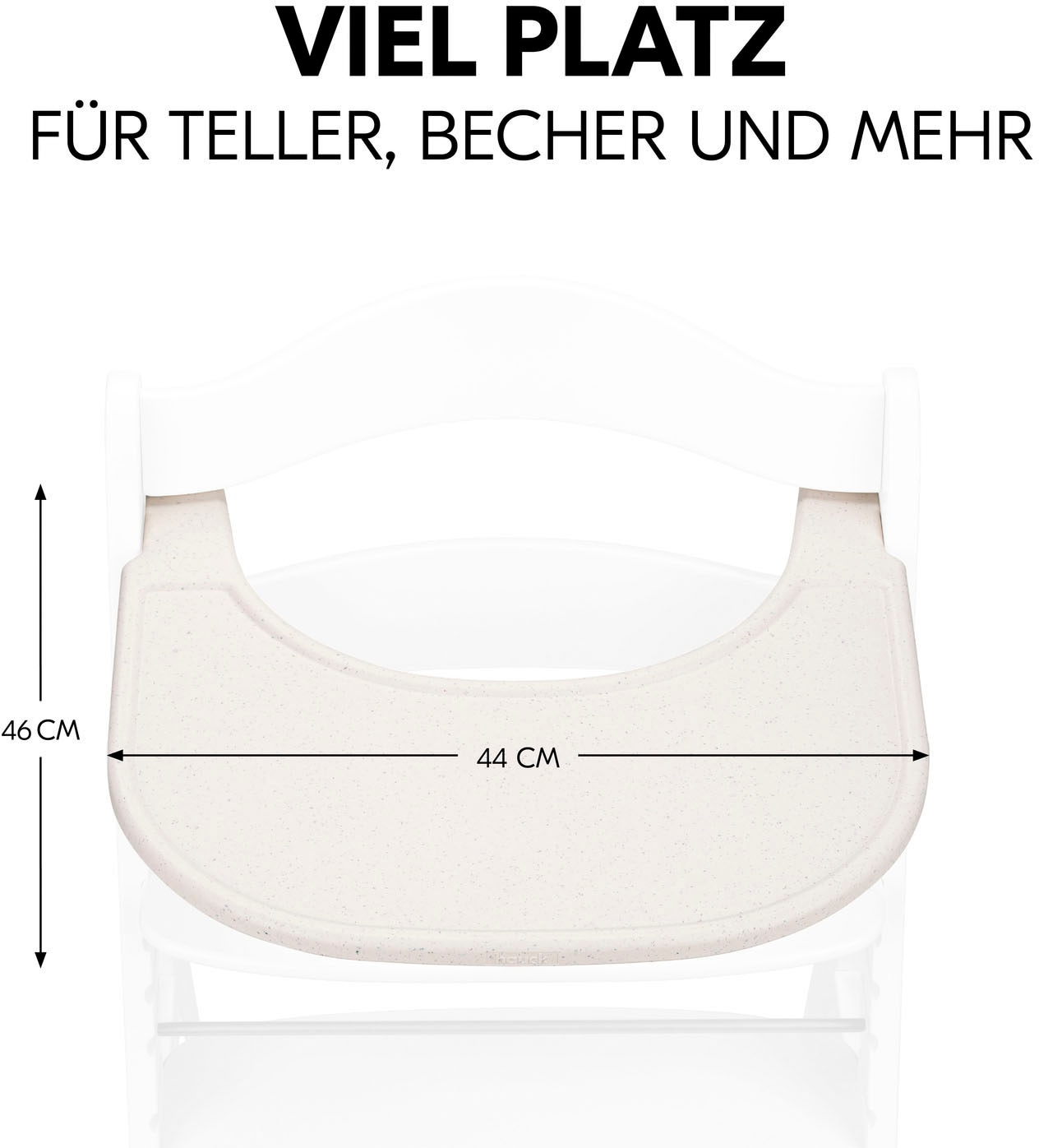 Hauck Hochstuhltablett »Alpha Click Tray, Speckle Beige« aus recyceltem Material