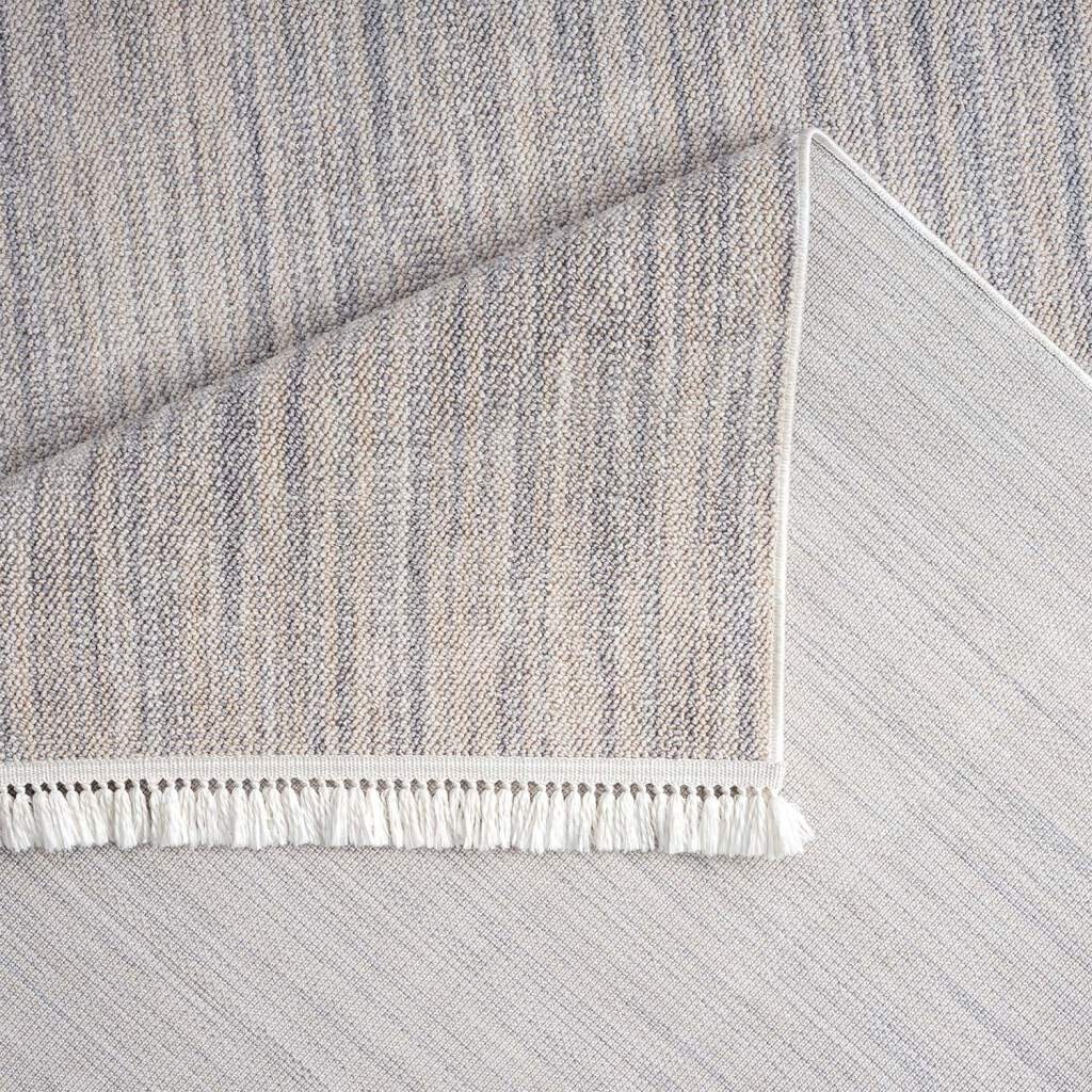 Carpet City Teppich »CLASICO 0052« rechteckig 11 mm Höhe Läufer, Kurzflor, Hochtief-Muster, Boho, Fransen, Wohnzimmer
