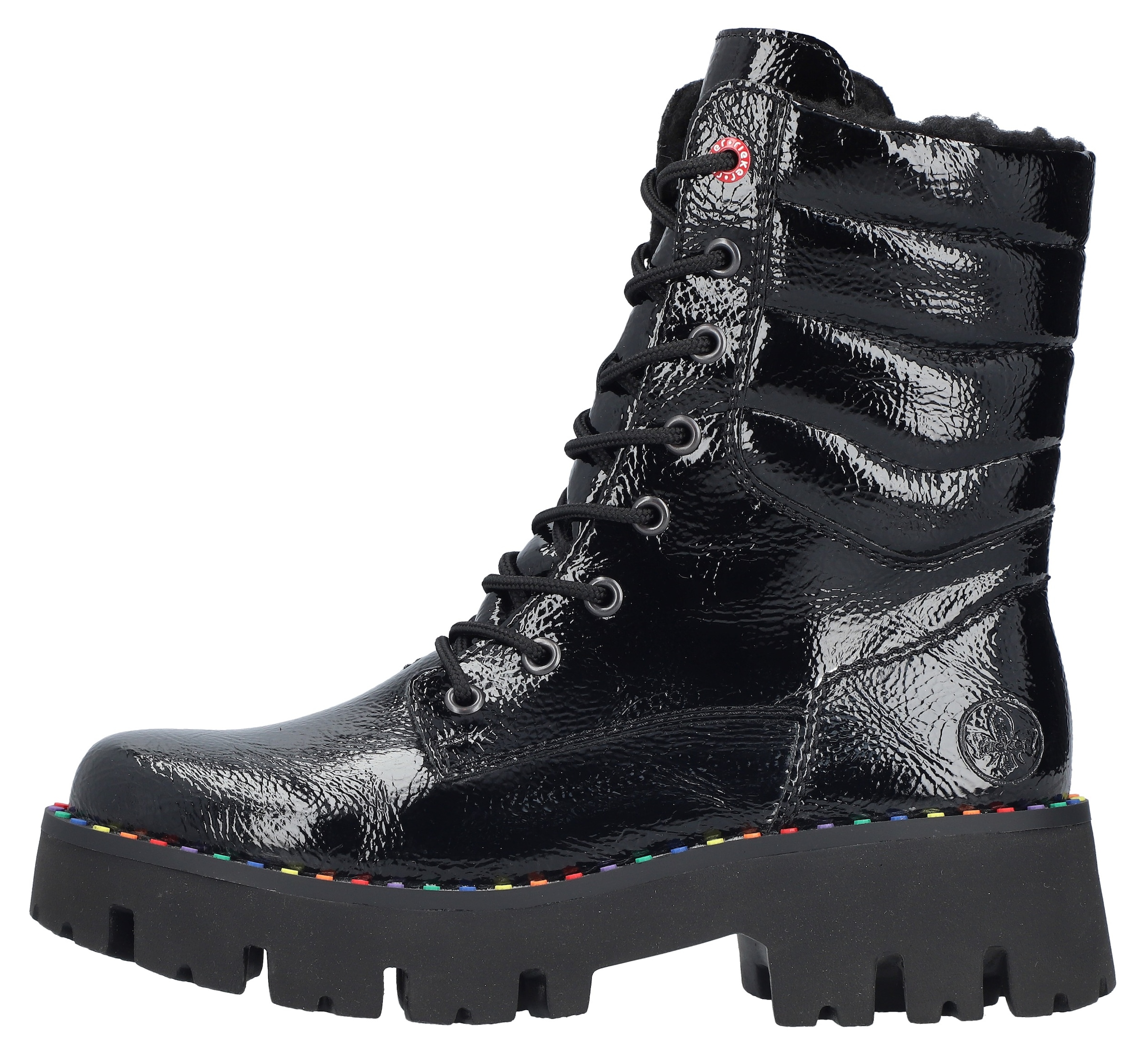 Rieker Bottes d'hiver  bottes à plateforme, bottes d'hiver, bottines vernies avec fermeture éclair intérieure
