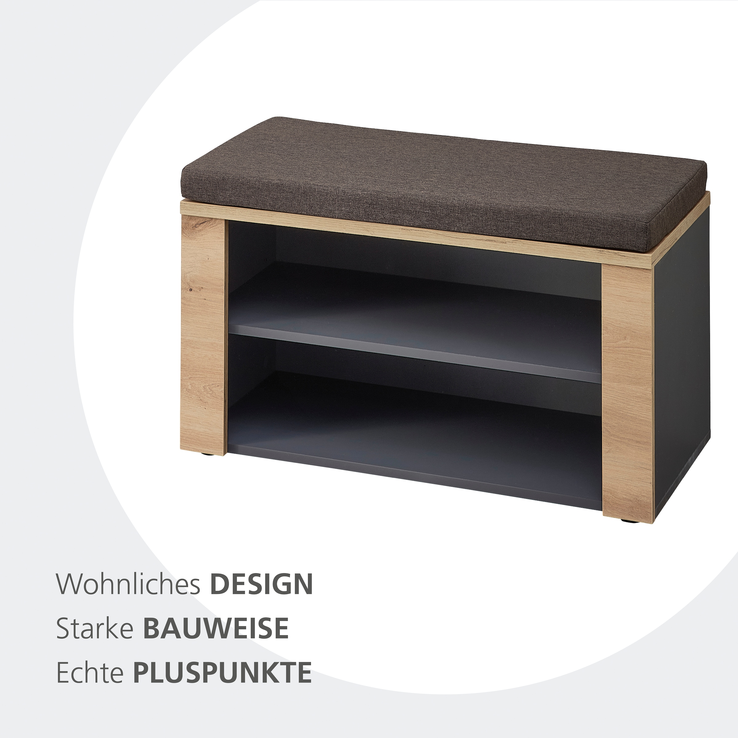 GOODproduct Sitzbank »Bergen Sitzbank, 80/48/38 (B/H/T cm)« 1 Stk. tlg. 1 Boden, Sitzkissen