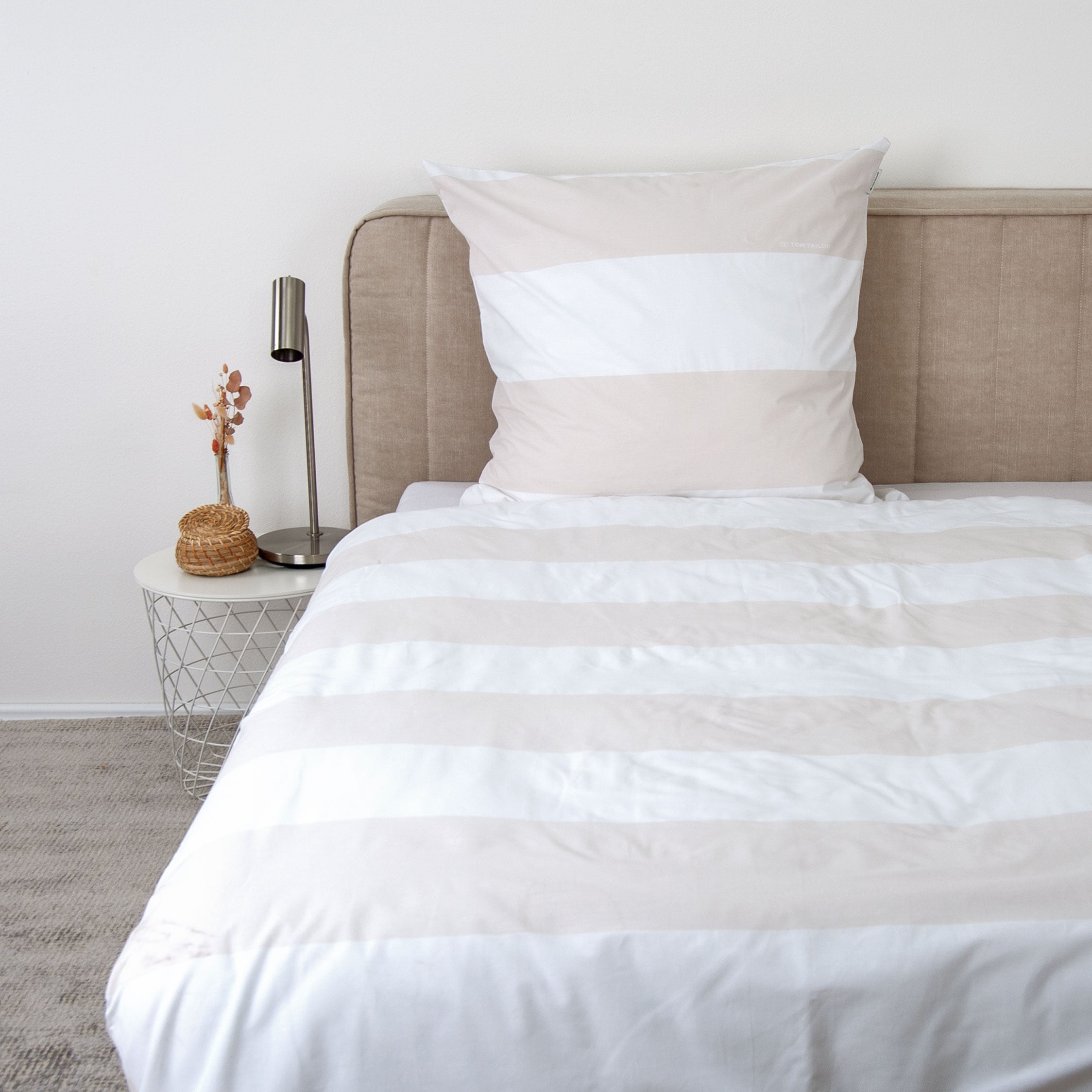 TOM TAILOR HOME Linge de lit réversible »SIENA in Gr. 135x200cm, 155x220cm oder 200x220cm« 2 cuis linge de lit rayé en coton, linge de lit réversible