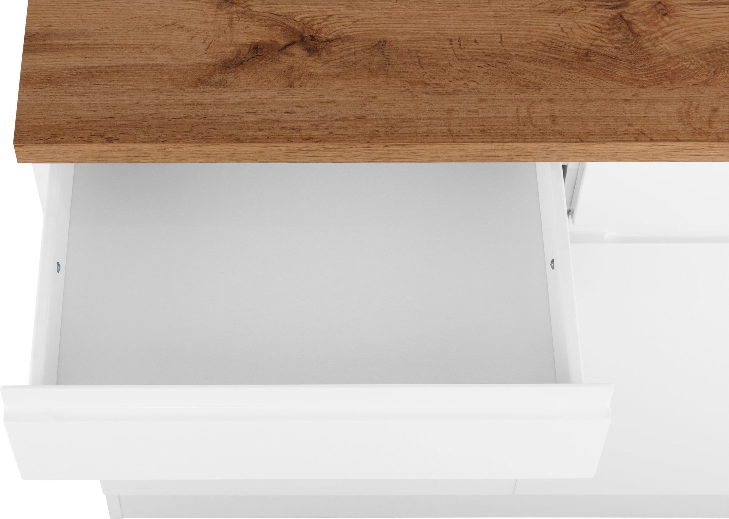 KOCHSTATION Unterschrank »KS-Virginia,neu in verbesserter Ausführung« Stauraum, Softclose, mit CPL-Arbeitsplatte,  Breite 100 cm, 2 Türen, Soft-Close-Funktion