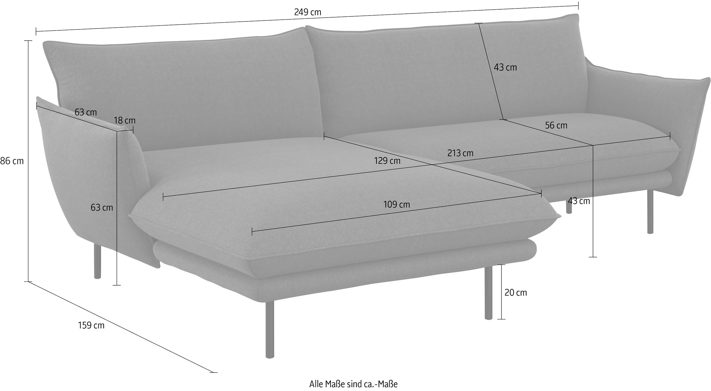 Home affaire Ecksofa »Stine L-Form« Besonderes Design durch Kissenoptik und Keder, by Morten Georgsen
