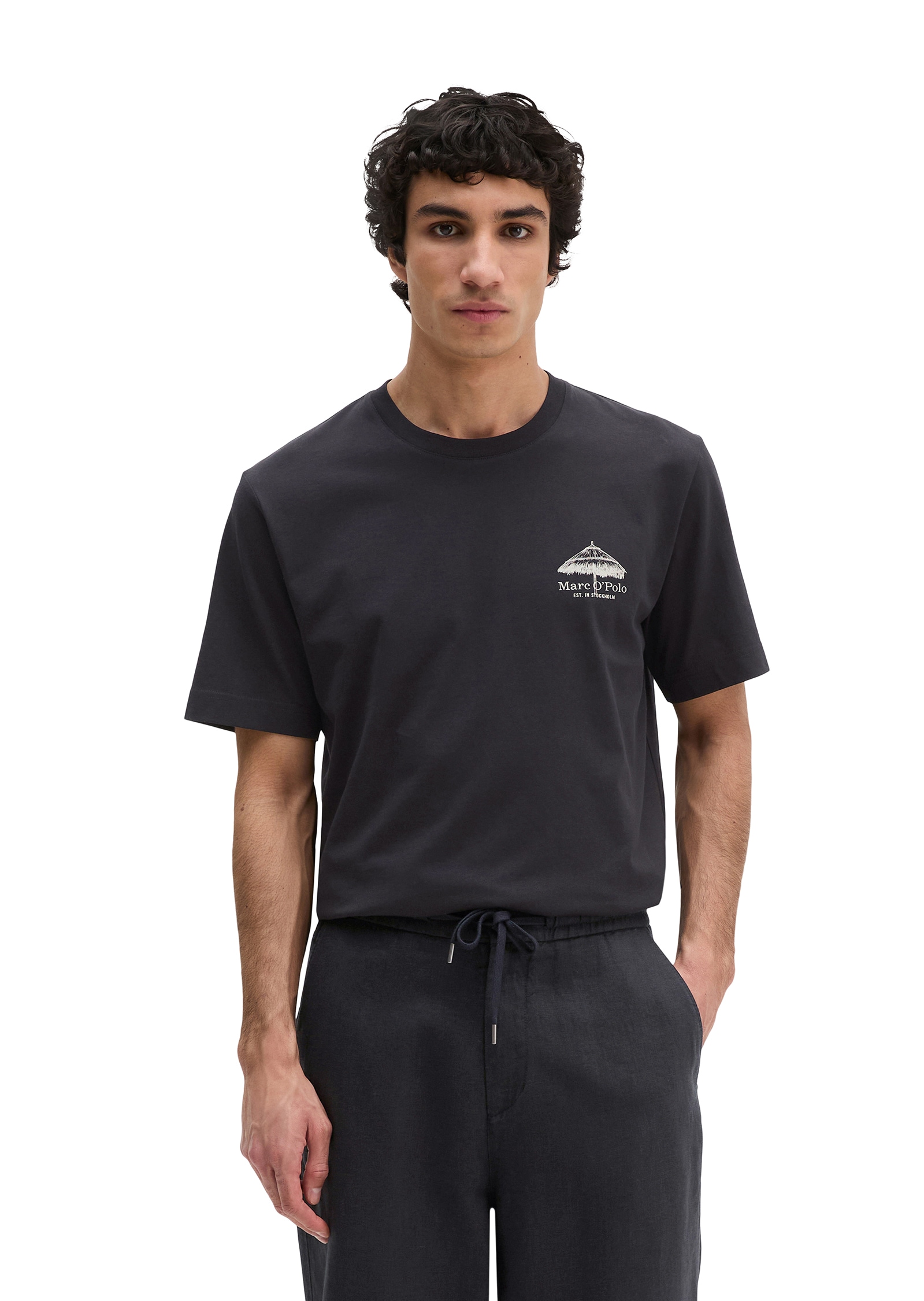 Marc O'Polo T-shirt Regular avec imprimé estival dans le dos