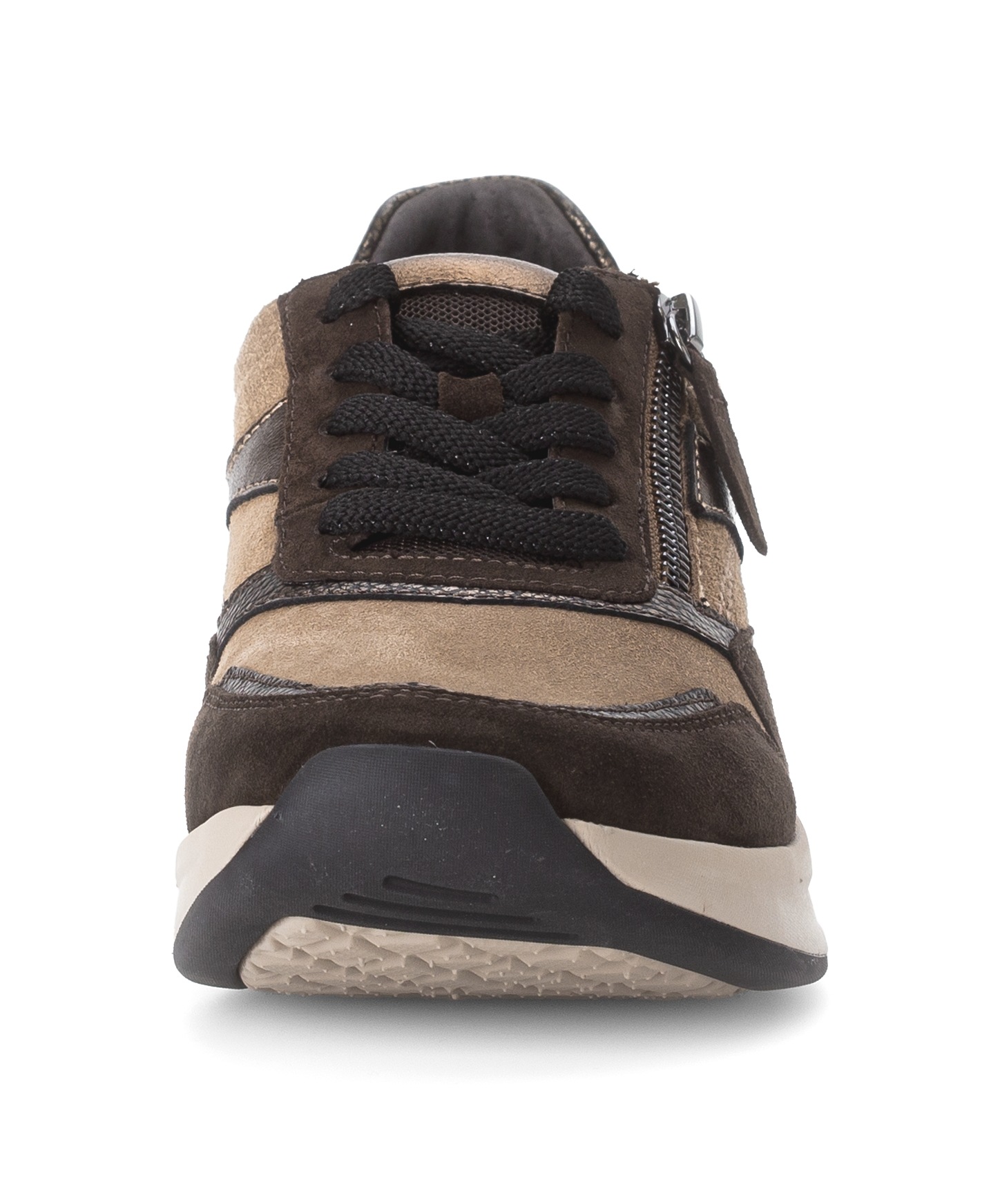 rollingsoft Baskets compensées  chaussure à lacets, chaussure basse, chaussure de loisirs avec fermeture éclair latérale