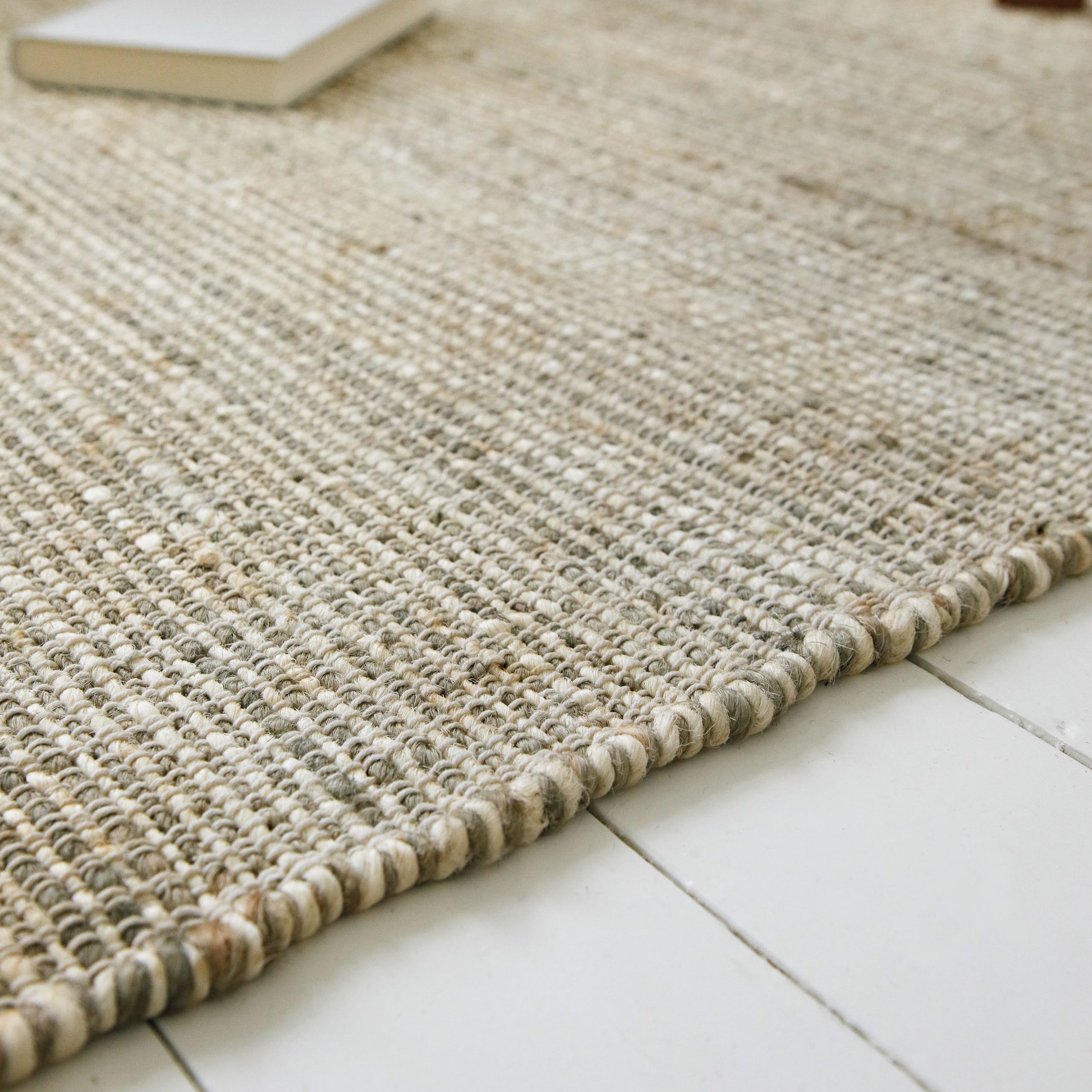 GOODproduct Teppich »Bennii« rechteckig 4 mm Höhe 80% Jute, handgewebt, mit Fransen, Wohnzimmer, Naturfaser