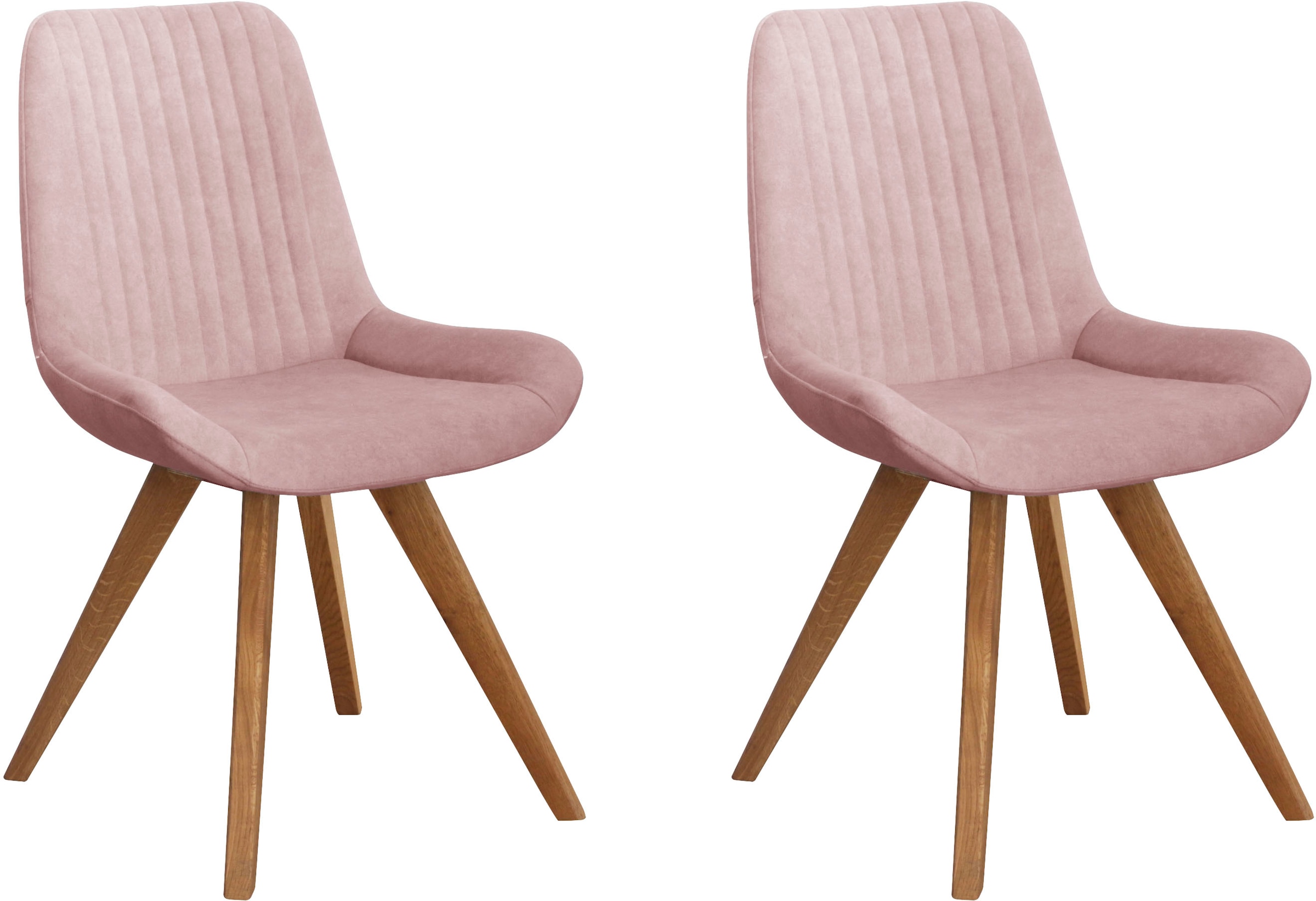 GOODproduct Schalenstuhl »Bratislava« (Set) 2 Stk.Gestell Eiche massiv geölt, Easy Care-Stoff