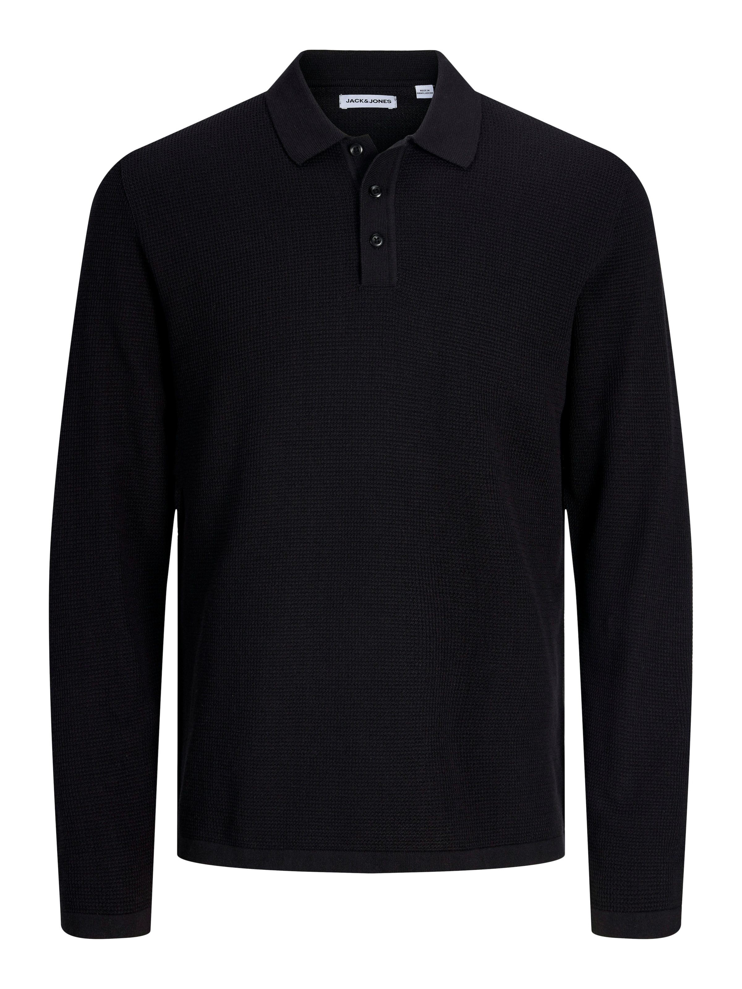 Jack & Jones Pull à col polo »JJEAUSTIN KNIT LS POLO SN« mélange coton, coupe régulière