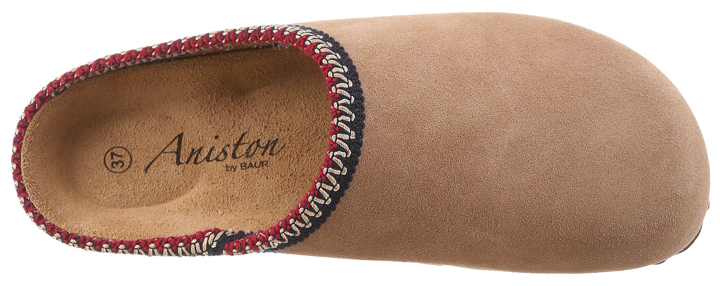 Aniston SHOES Clog  Schlupfschuh, Hausschuh mit farbenfroher Ziernaht - NEUE KOLLEKTION