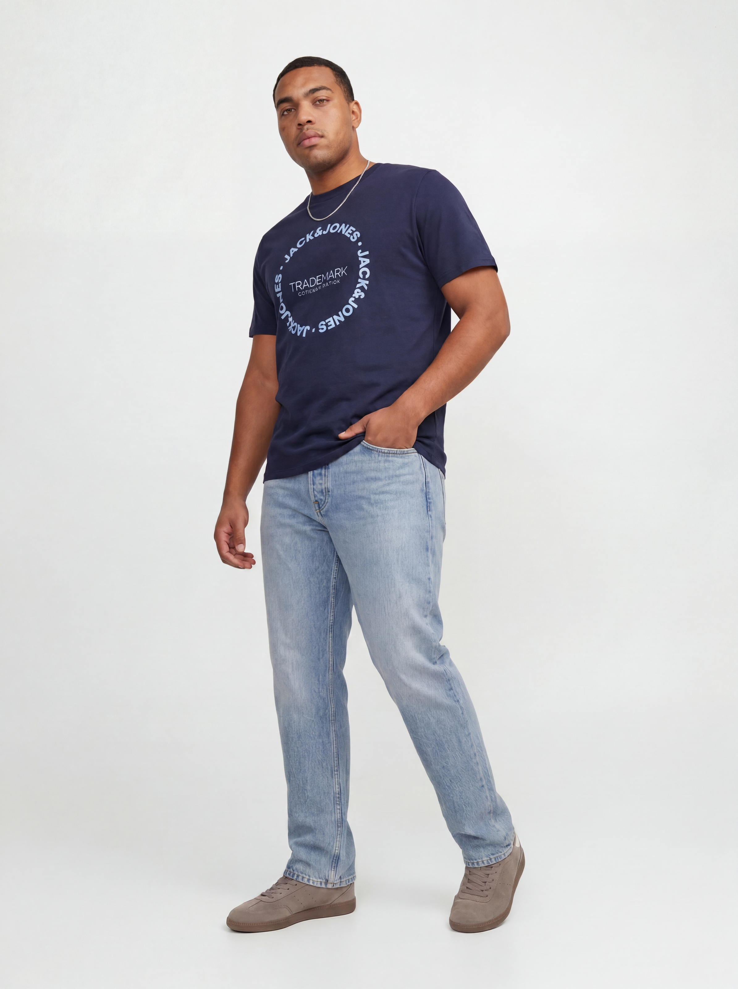 Jack & Jones PlusSize T-Shirt »JJBENSON TEE SS CREW NECK PLS« Baumwolle, regular fit