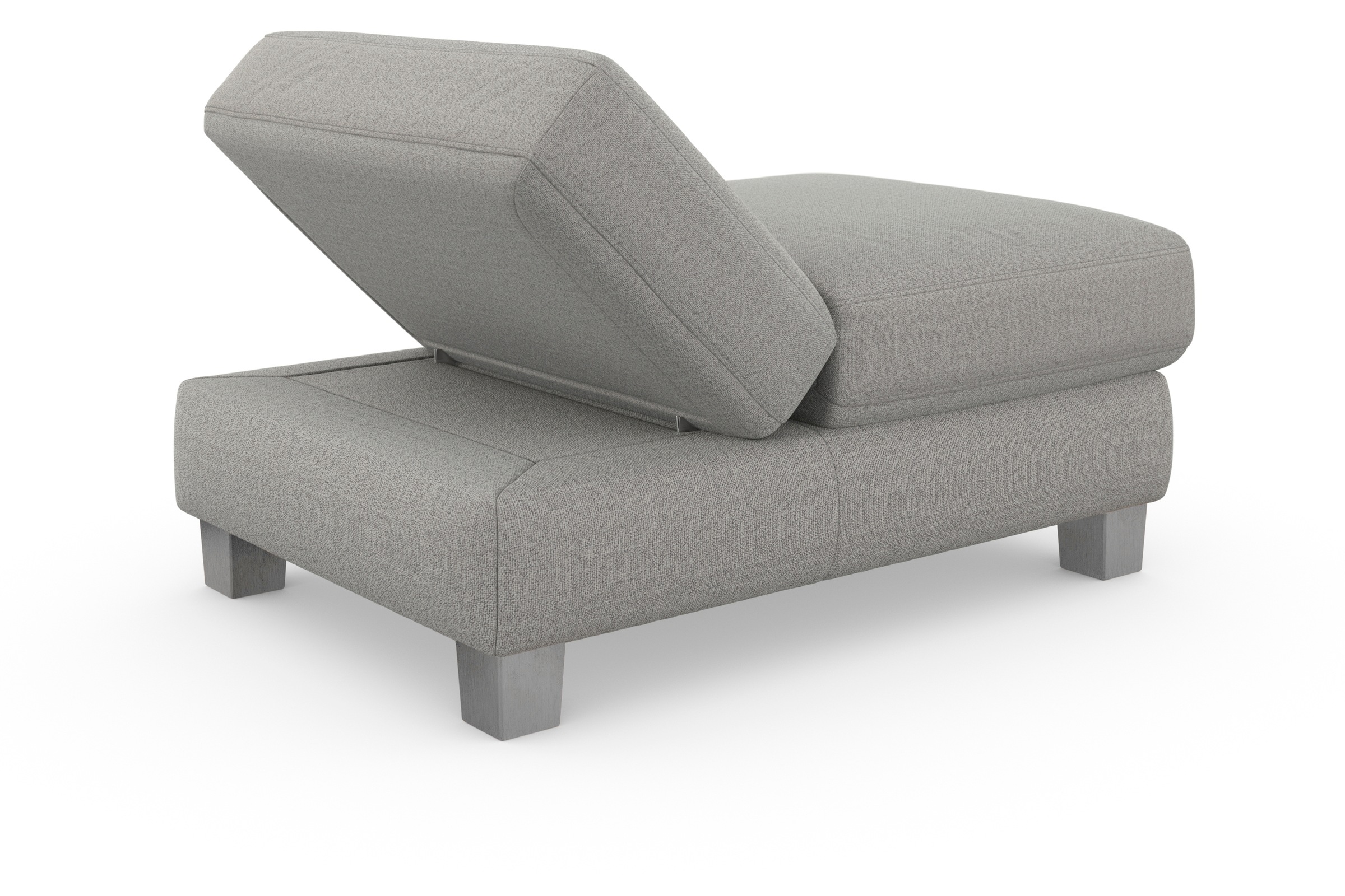 sit&more Polsterhocker »Dundee« mit Klappfunktion, Federkern und hochwertigen Edelstahlfüssen