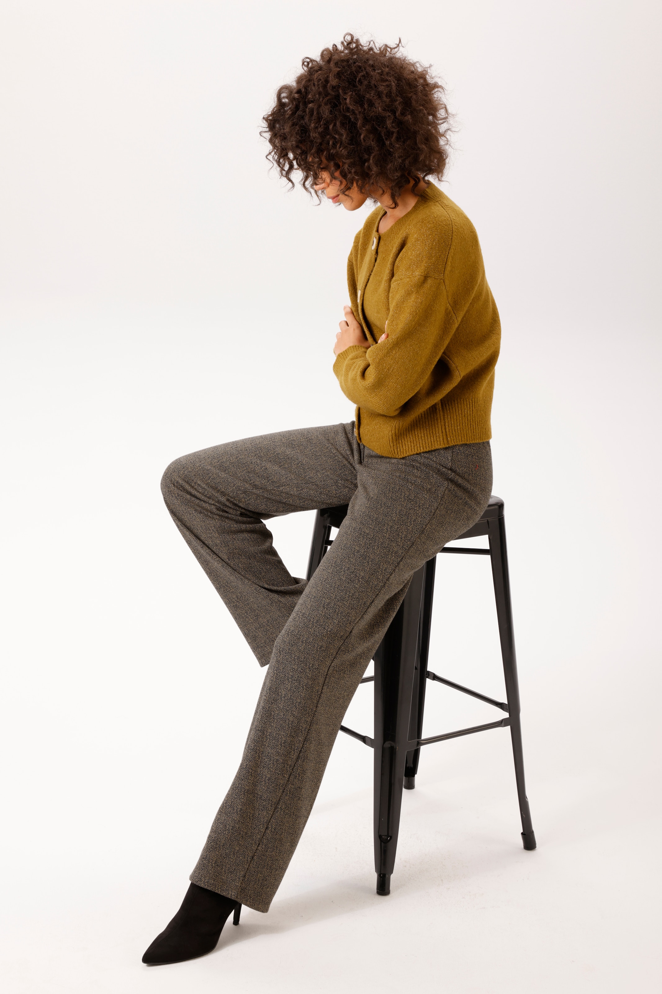 Aniston CASUAL Pantalon de costume  avec motif discret en zigzag - NOUVELLE COLLECTION