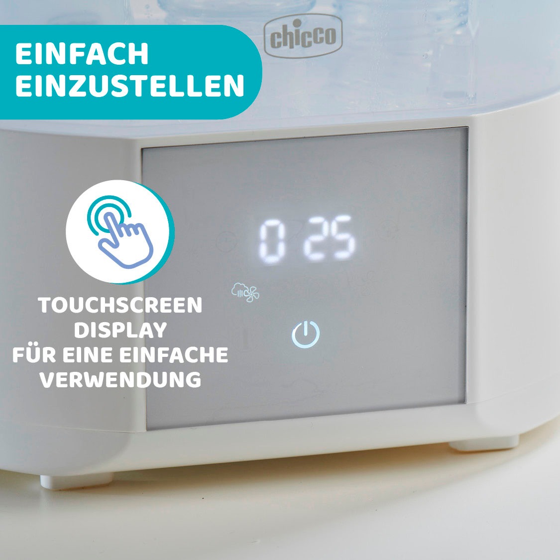 Chicco Stérilisateur à vapeur »Modularer Sterlisator mit Trocknungsfunkion« mit Trocknungsfunktion