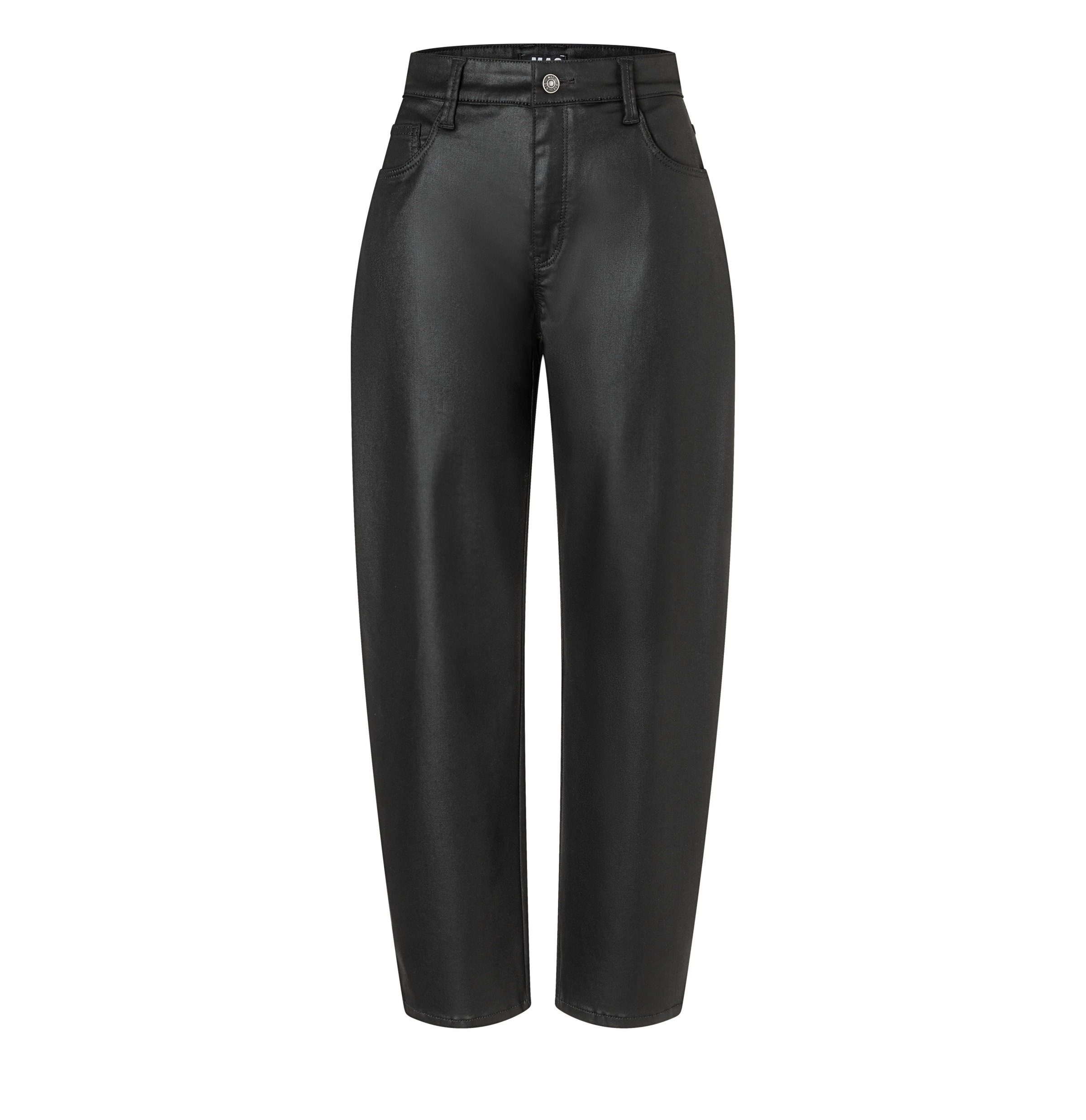 MAC Pantalon imitation cuir »Danny 2.3 coated«  Coupe ample, jambe évasée, forme O