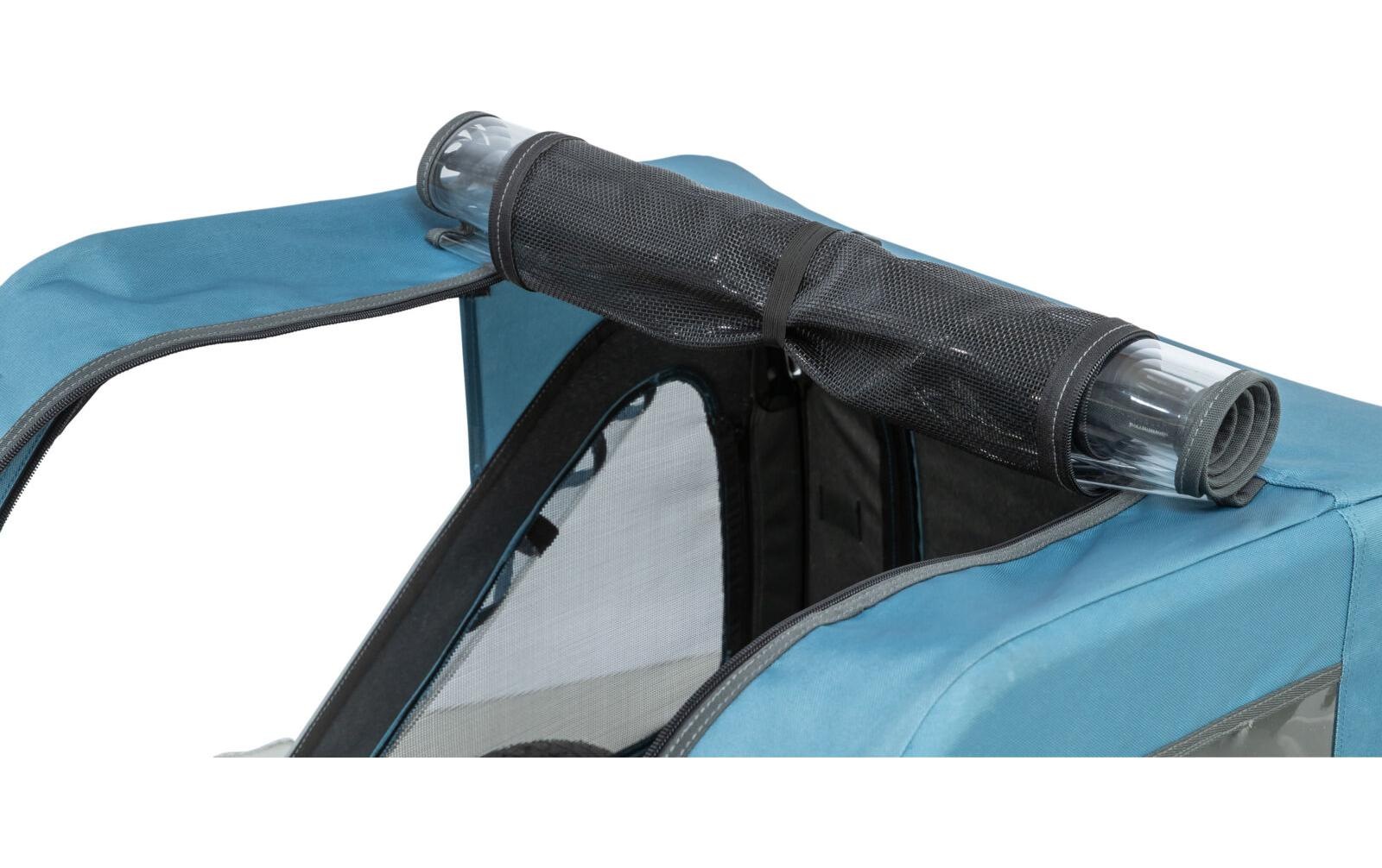 TRIXIE Tierfahrradkorb »Fahrradanhänger L blau/grau 81 x 112 x 112/155 cm«