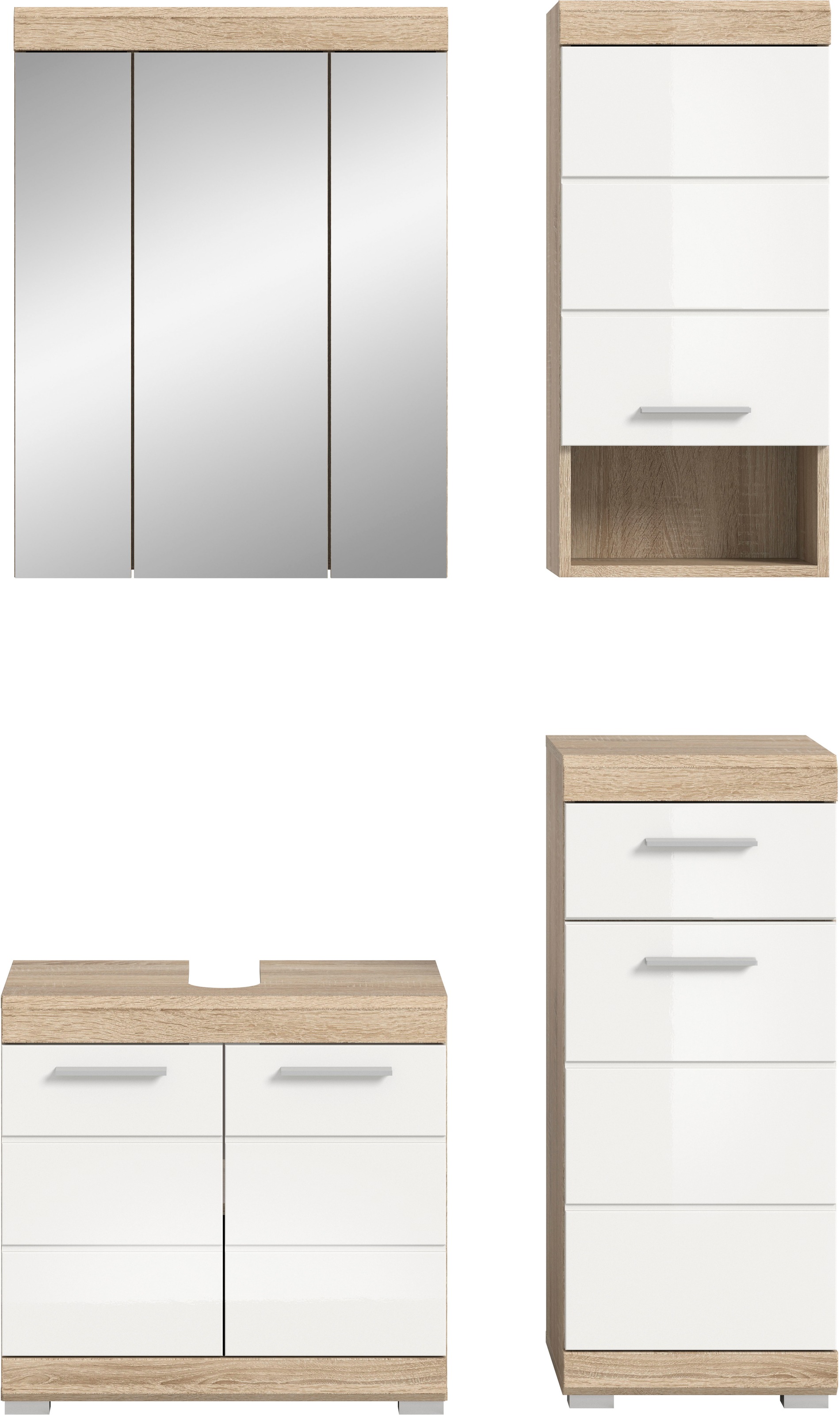 welltime Ensemble de meubles de salle de bain »SIENA, 4 teilig, bestehend aus:« Ensemble, BEST-SELLER !, 4 cuis tlg.