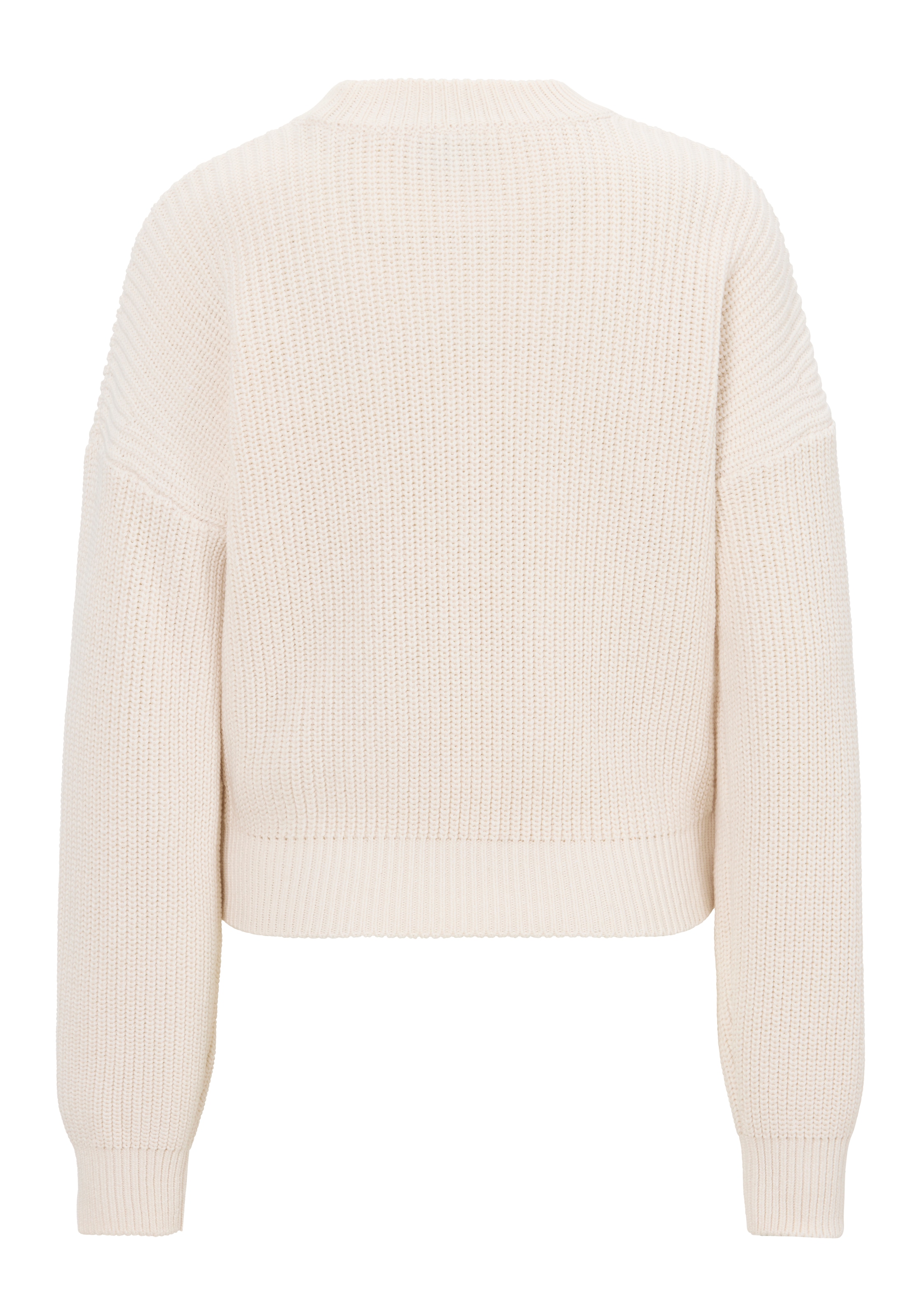 HUGO Blue Pull en tricot »Slogery« mit "Happy Hugo" Badge