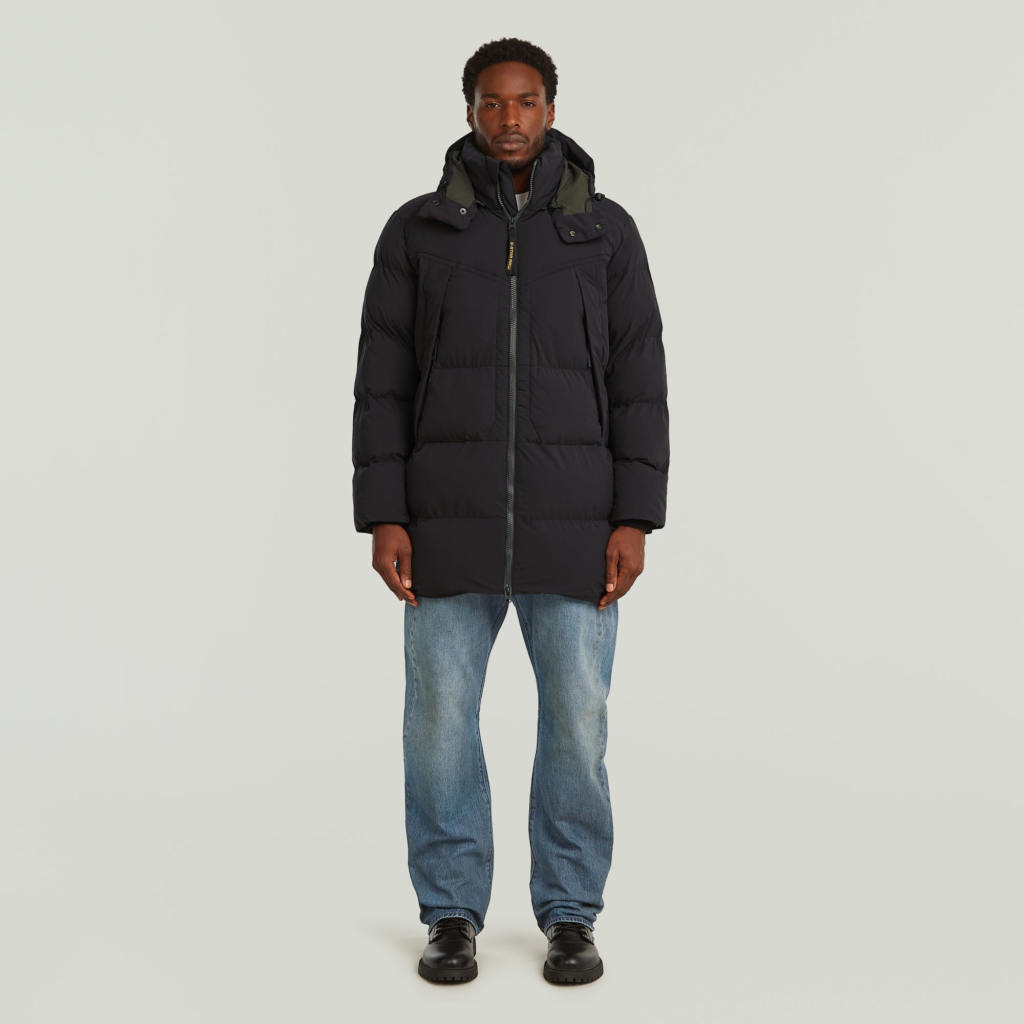 G-STAR Parka »G-Whistler Padded Hooded 2.0« mit Kapuze mit Stehkragen, abnehmbare Kapuze