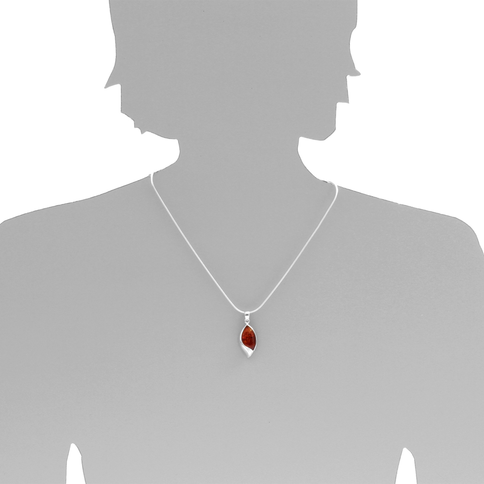 OSTSEE-SCHMUCK Chaîne avec pendentif »Ostsee-Schmuck Kette mit Anhänger Lilla Kette mit Anhänger Lilla«