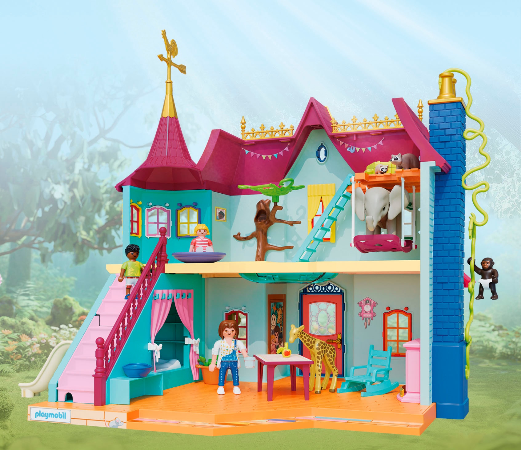 Playmobil® Jeu de construction »Kunterbunte Tiervilla (71852), Animals & Friends« Made in Germany