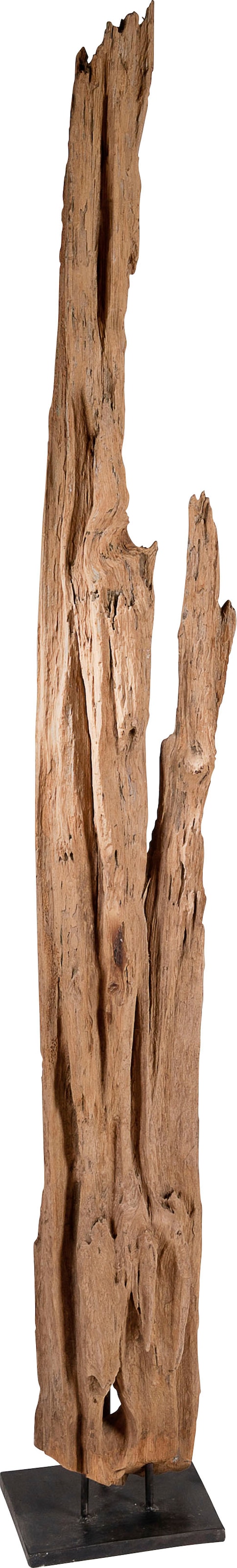 SIT Objet décoratif »Pucón Treibholzskulptur aus recyceltem Teakholz mit Mahagoni-Fuss« Chaque sculpture est une pièce unique en teck recyclé
