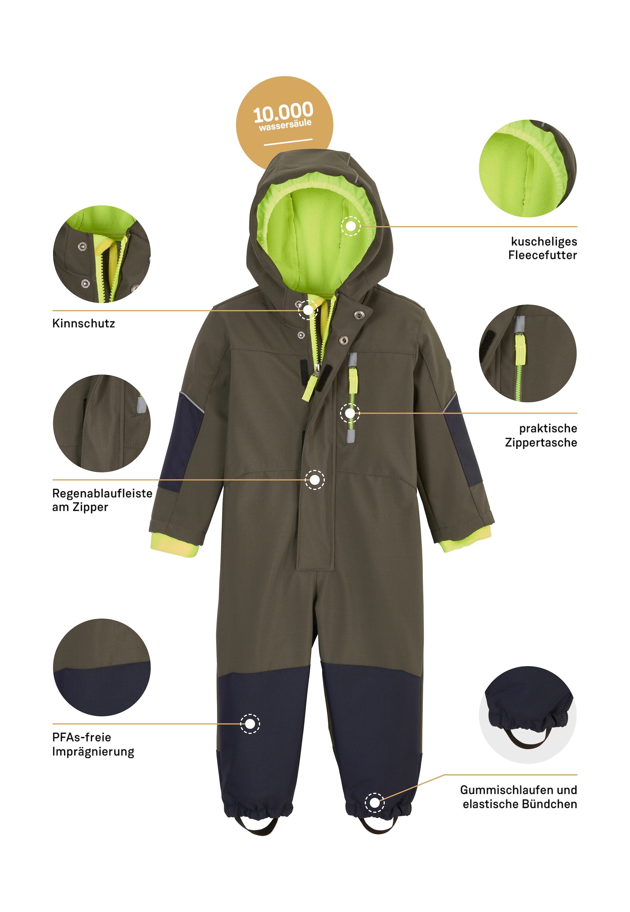 first instinct by killtec Combinaison »FIOW 10 MNS SFTSHLL ONPC« Softshell Overall: atmungsaktiv, 10.000 mm Wassersäule, warmes Fleece