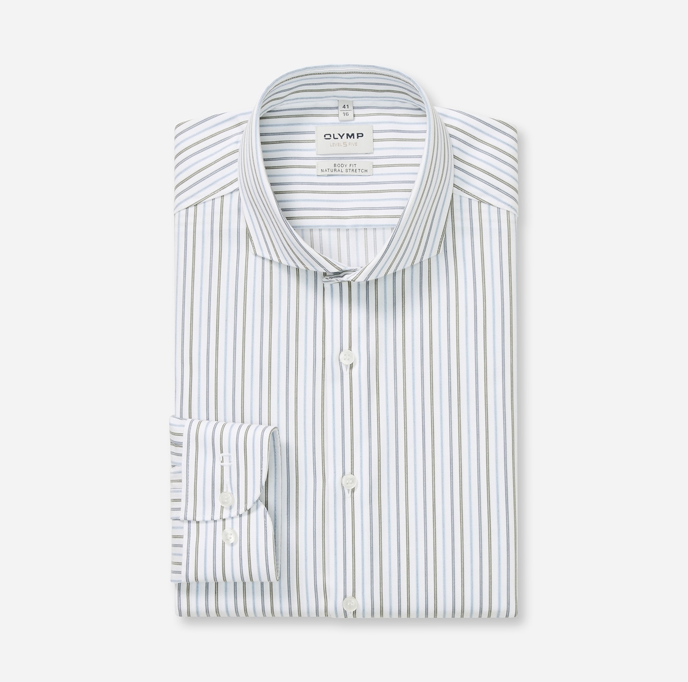 OLYMP Chemise à manches longues »Level Five« Businesshemd, body fit, Haifischkragen, gestreift