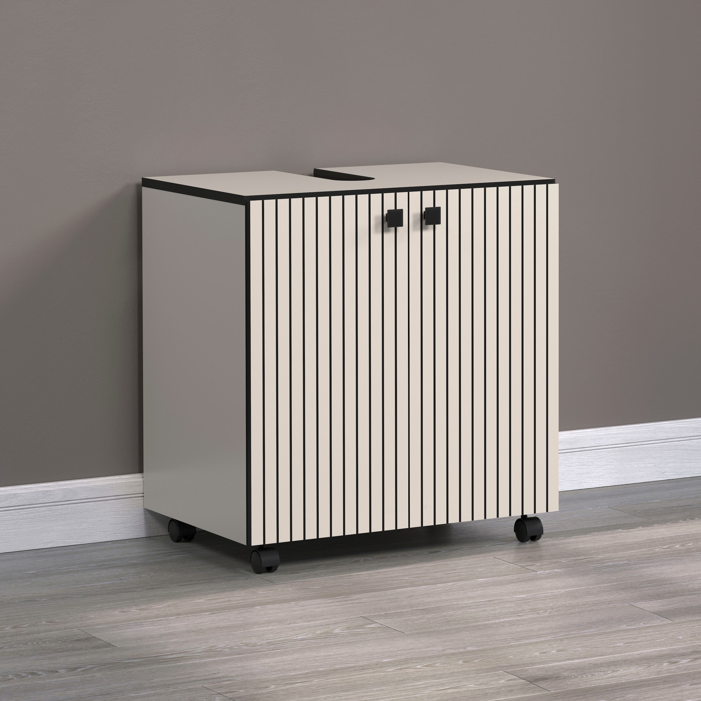welltime Armoire sous lavabo »Amrum« Waschtisch auf Rollen - (B/T/H) wahlweise 60-80/42/64 cm
